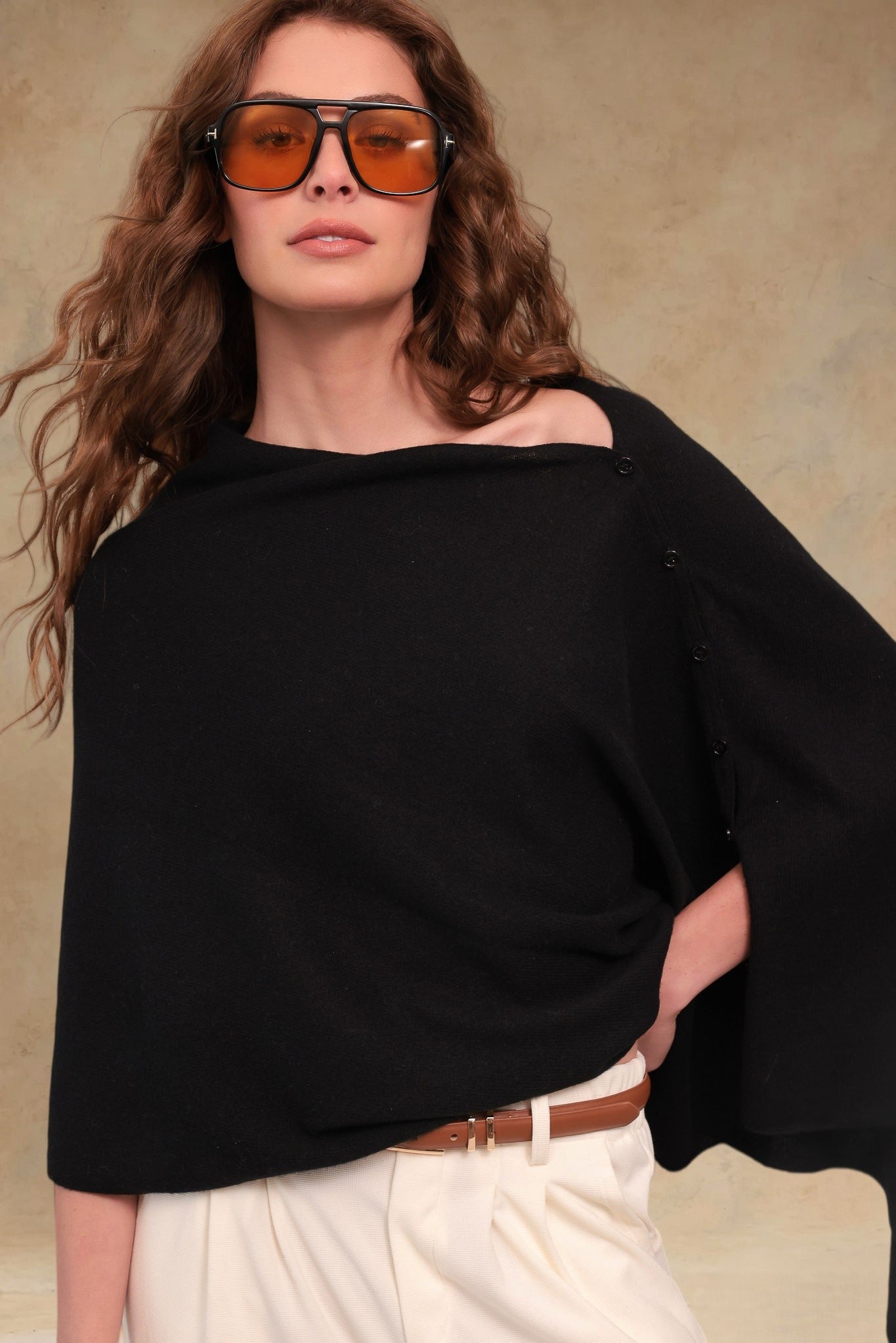 Cashmere Travel Poncho Wrap
