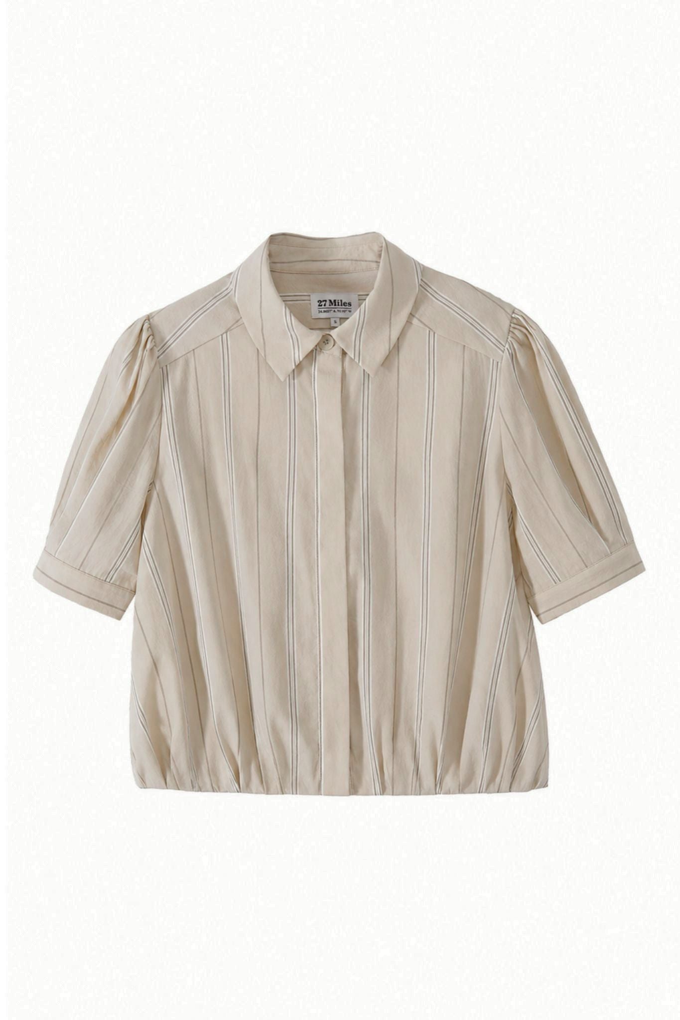 Silva Cotton Striped Puff Sleeve Shirt