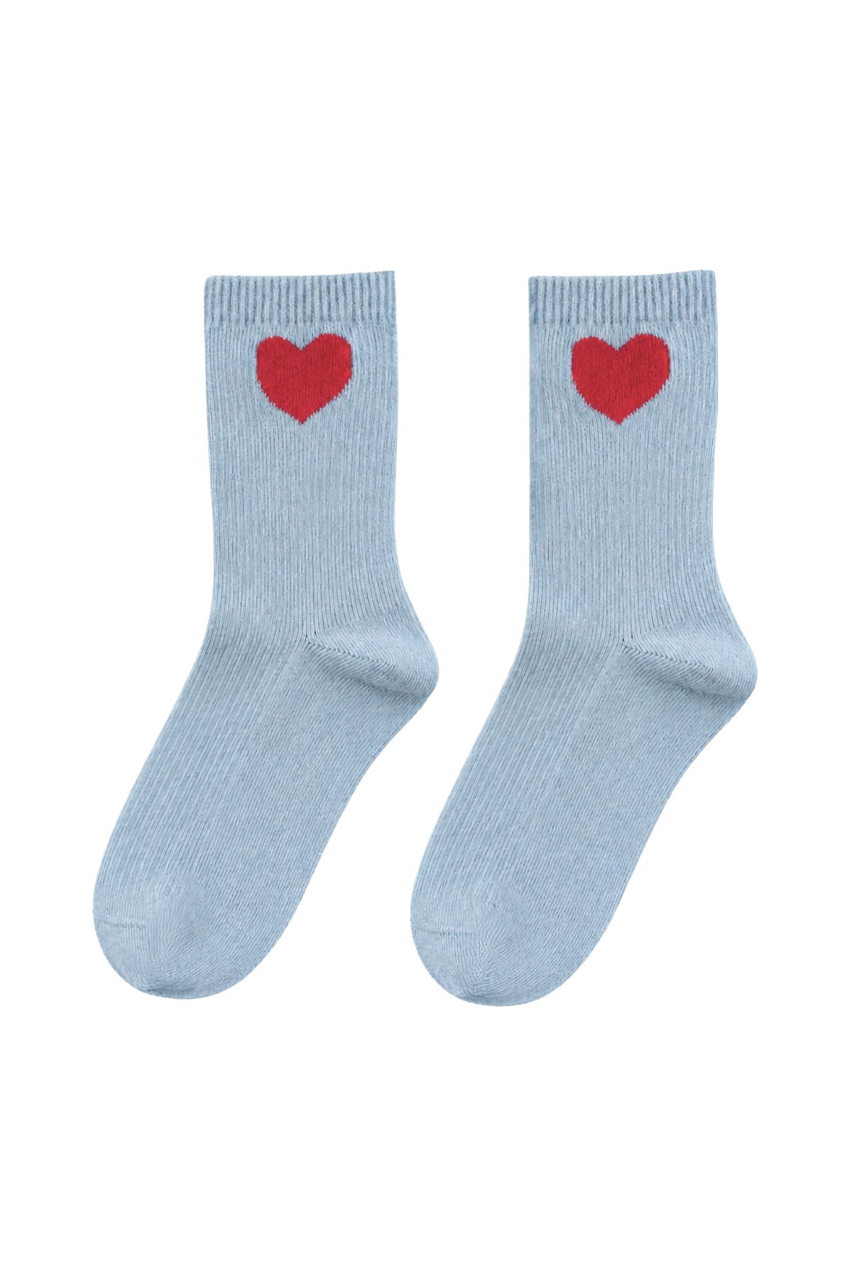 Scarlett Socks Cashmere Heart-Motif Crew Socks