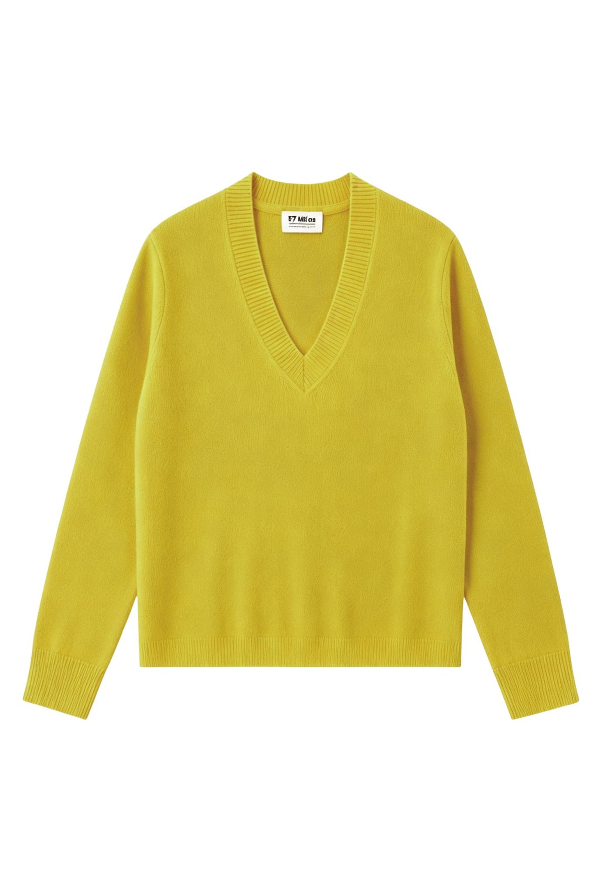 Haylie Cashmere Contrast-Stripe V-Neck Pullover