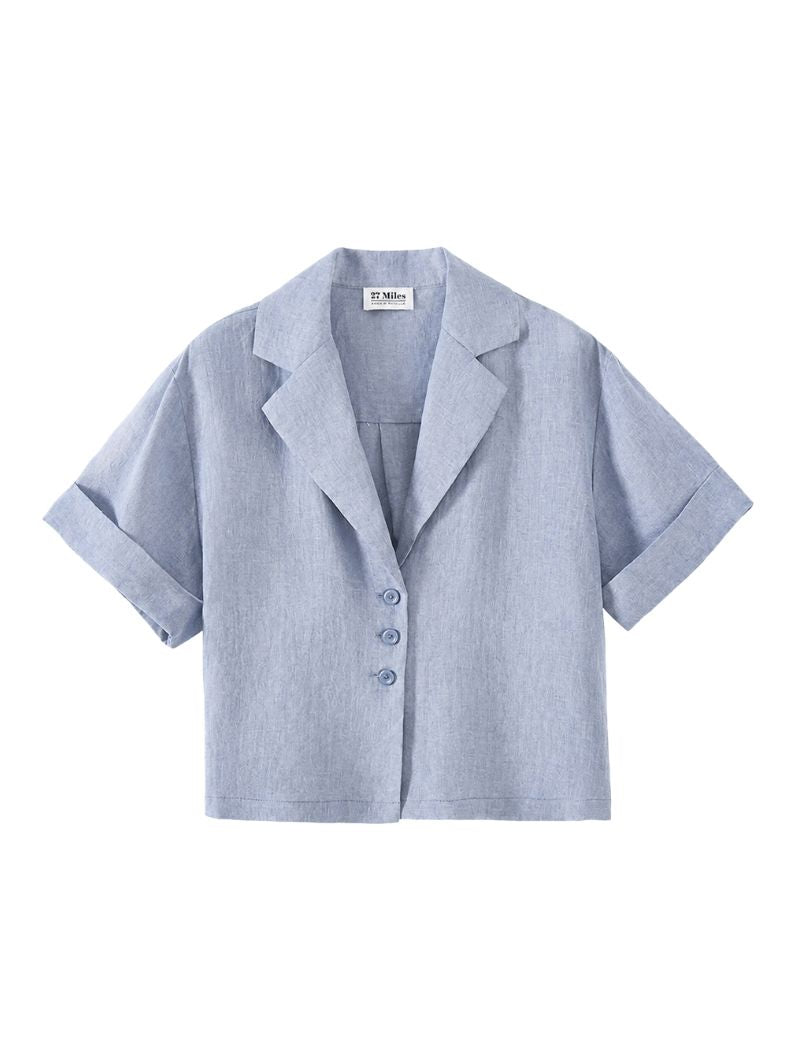 Eugenia Short Sleeve Linen Shirt