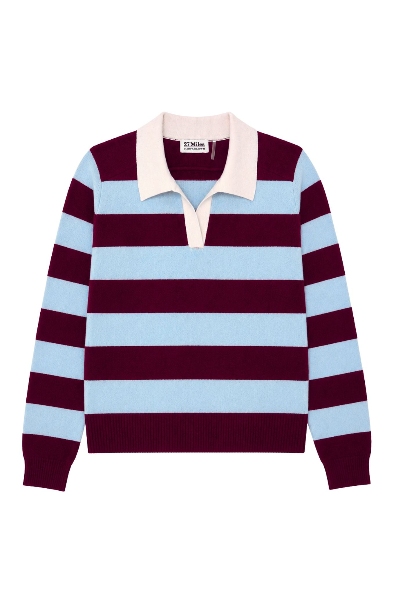 Maxine Cashmere Striped Polo