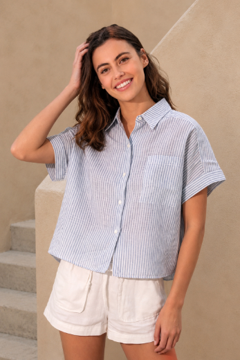 Catania Short Sleeve Pin Stripe Shirt