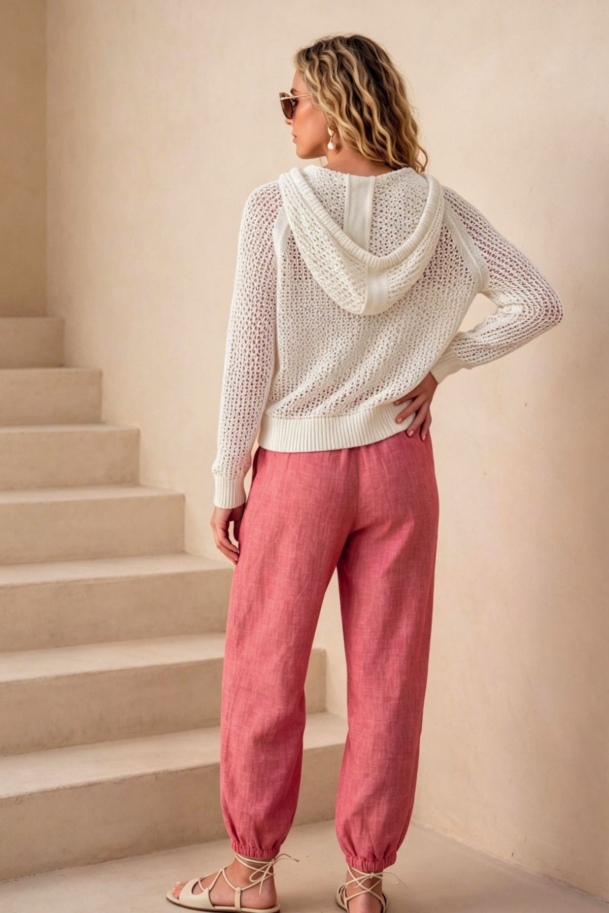 Irene Linen Loosefit Cropped Jogger