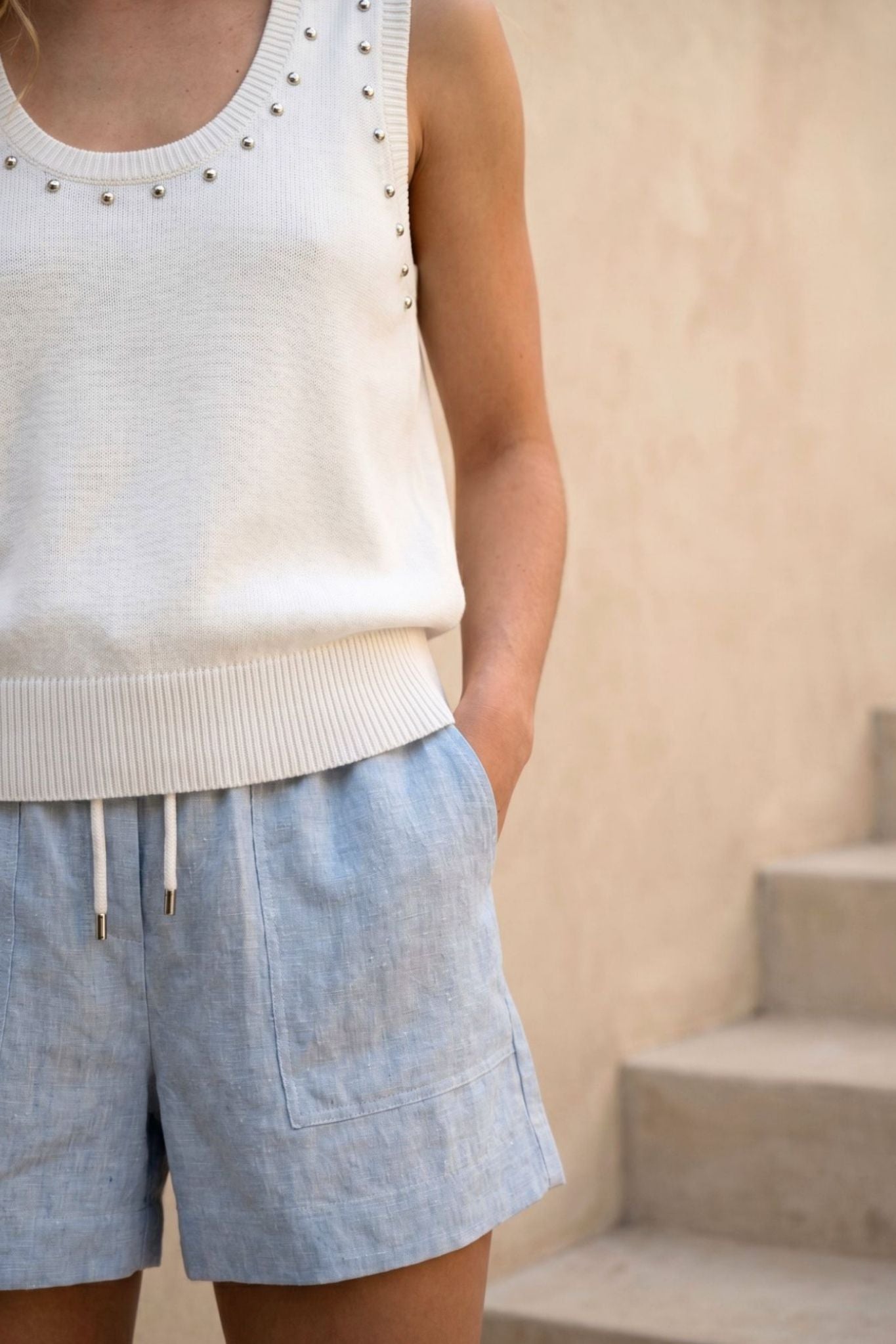 Ischia Linen Drawstring Short