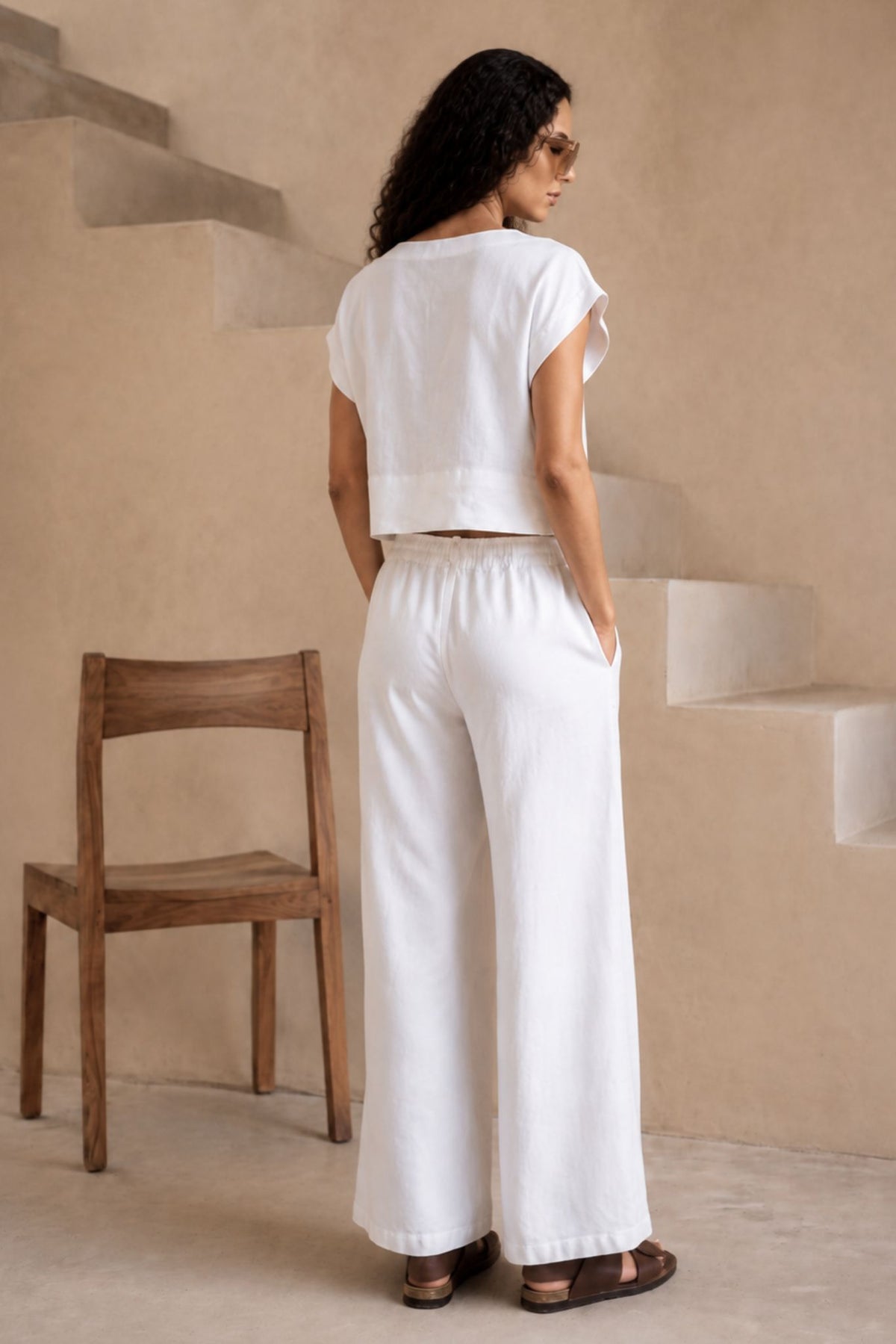 Ravello Wide Leg Linen Pant