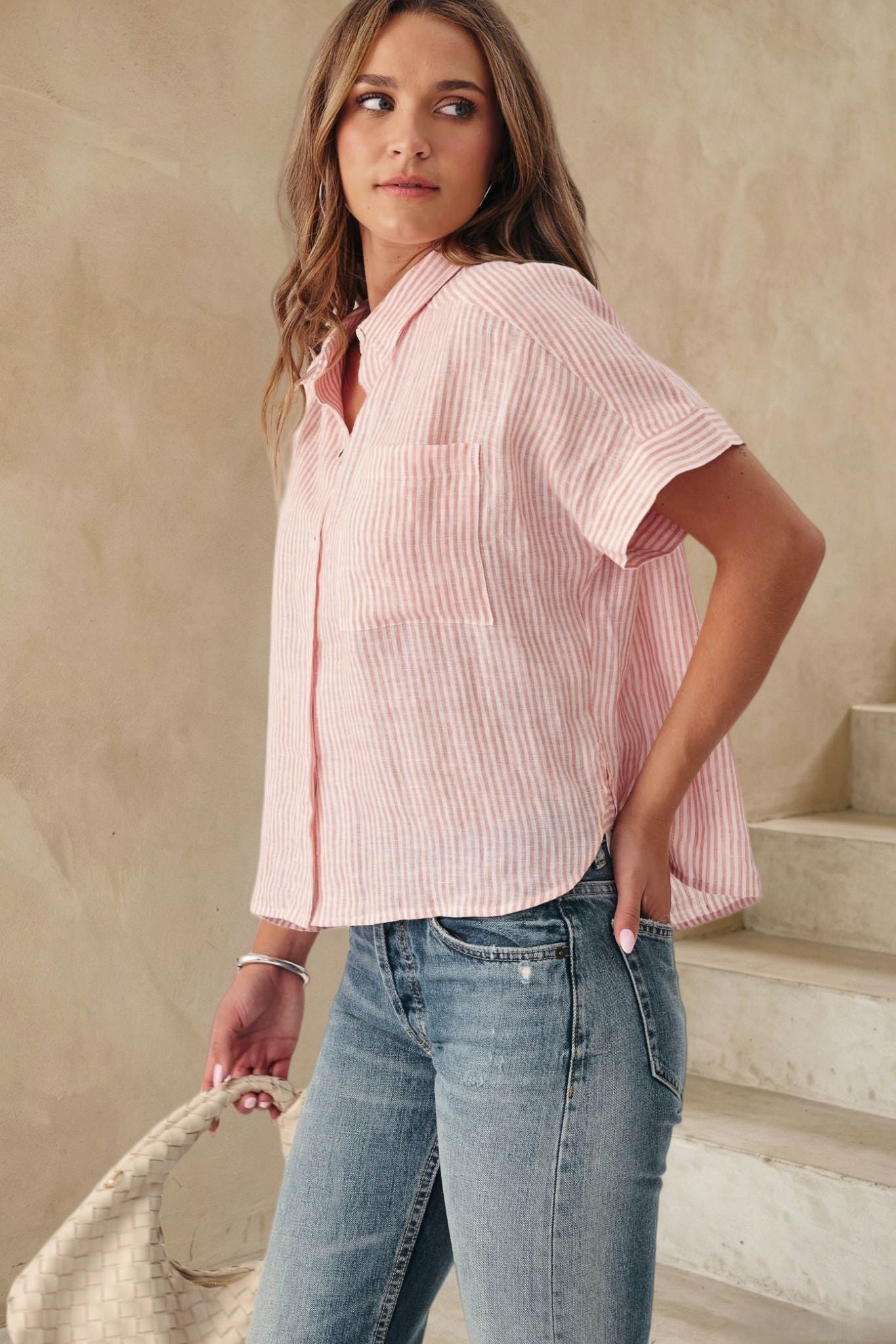 Catania Short Sleeve Pin Stripe Shirt