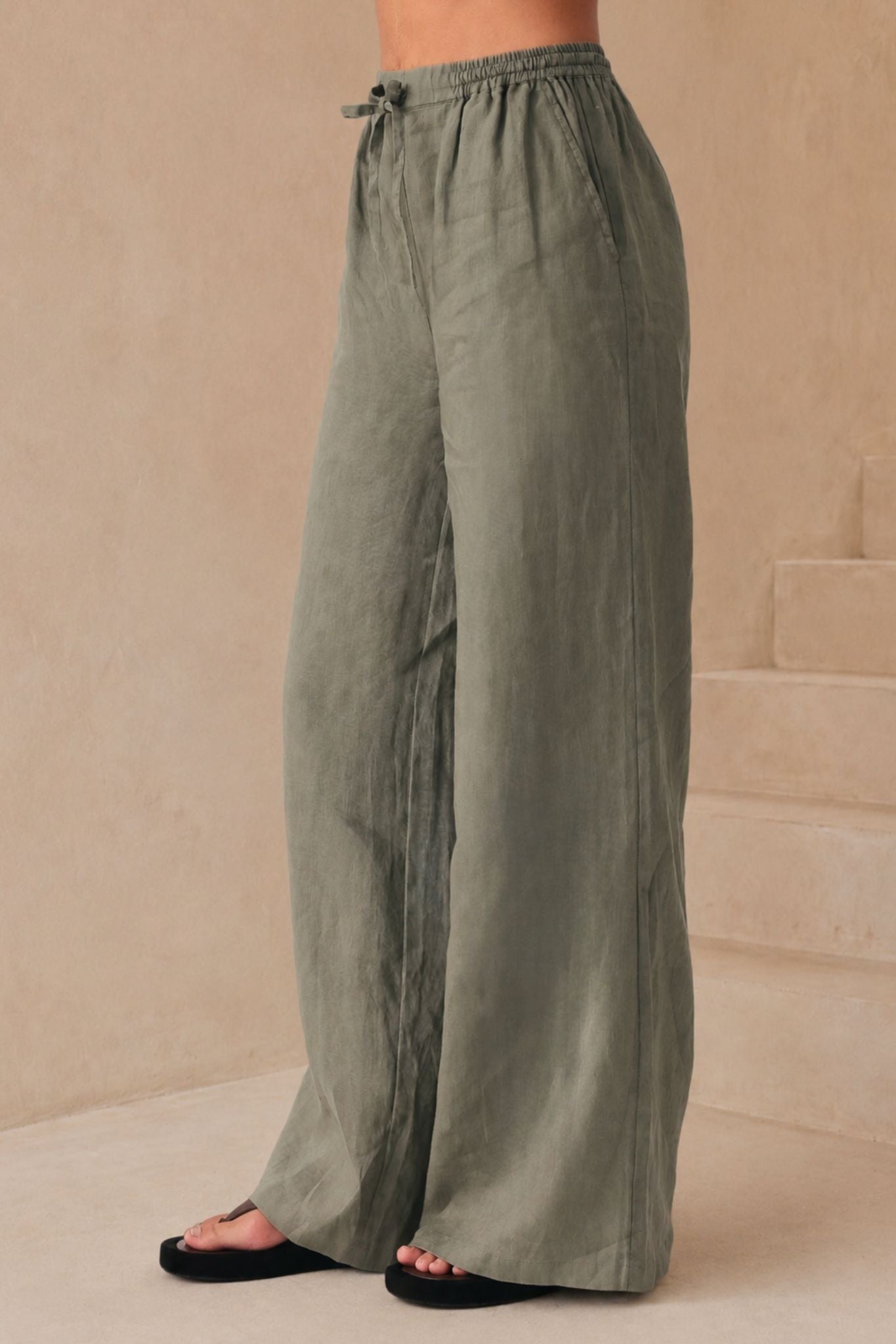 Ravello Wide Leg Linen Pant