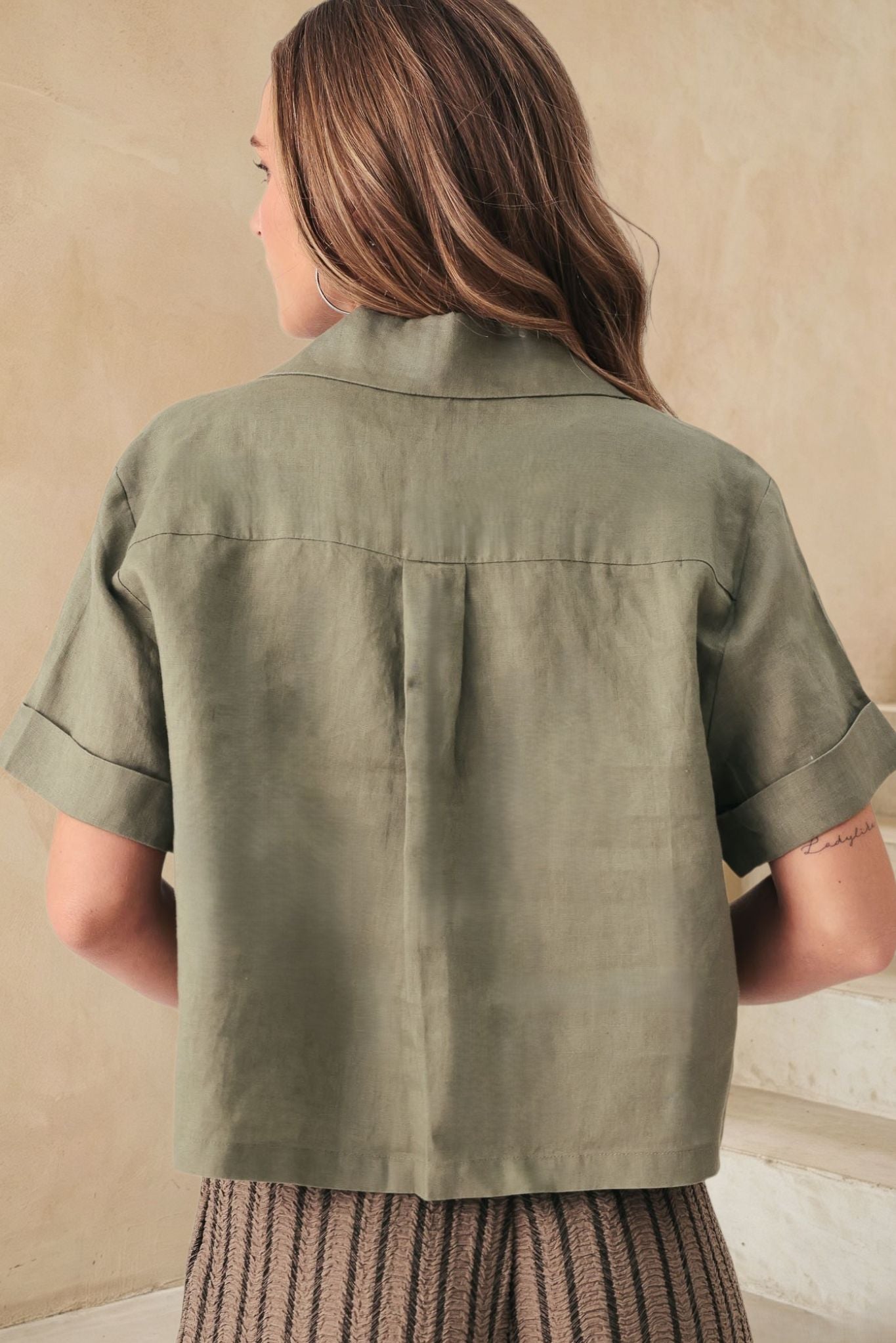 Eugenia Short Sleeve Linen Shirt
