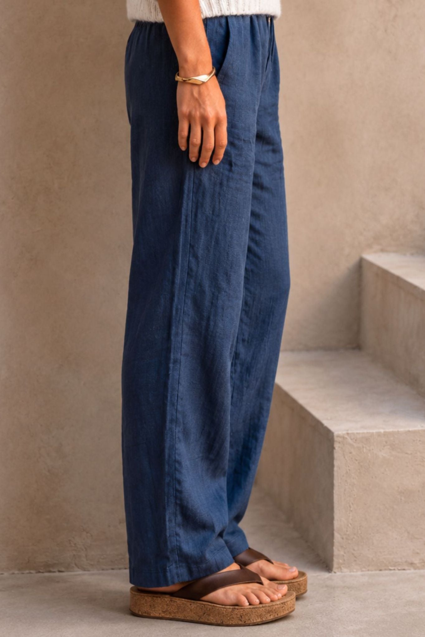 Ravello Wide Leg Linen Pant