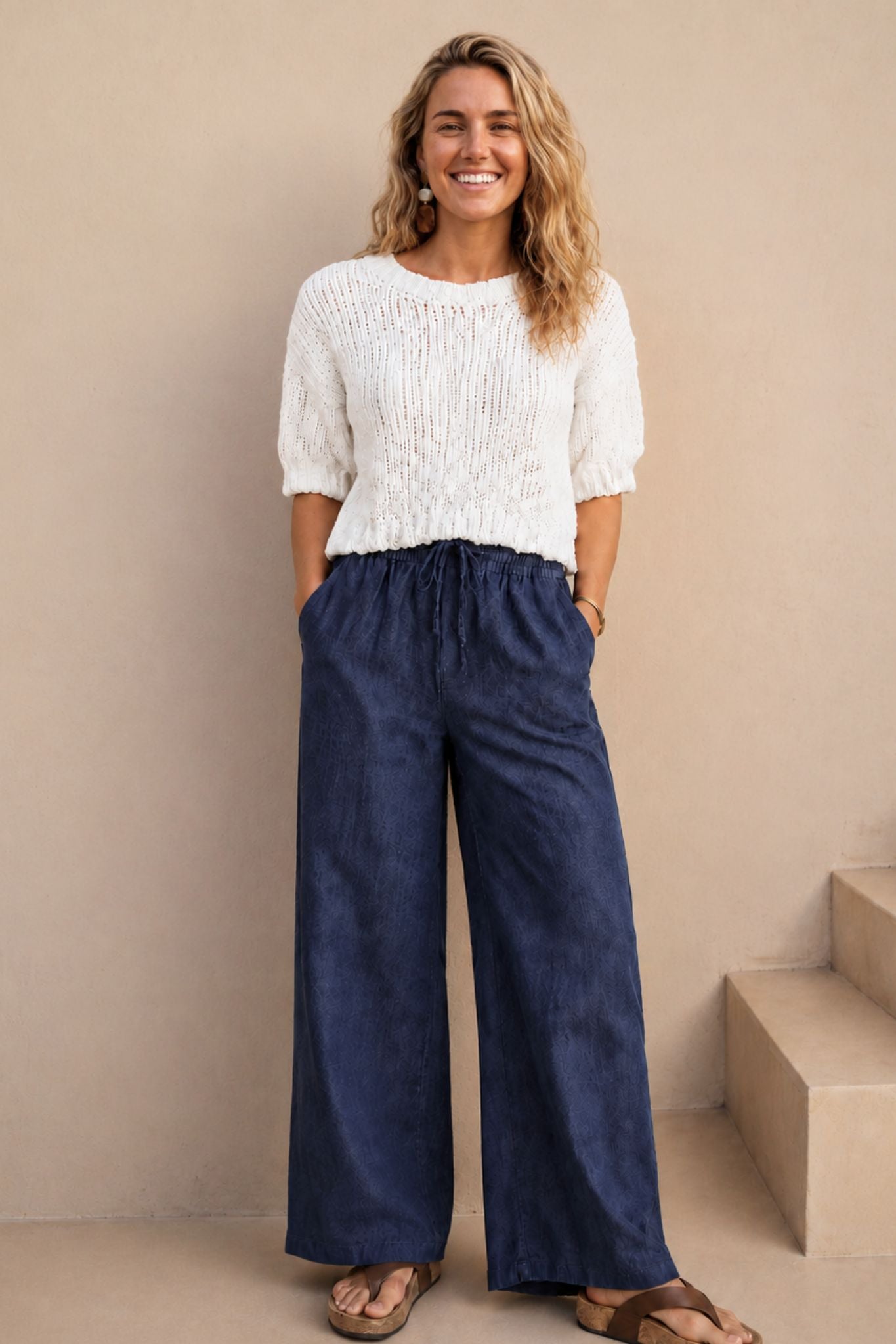 Ravello Wide Leg Linen Pant