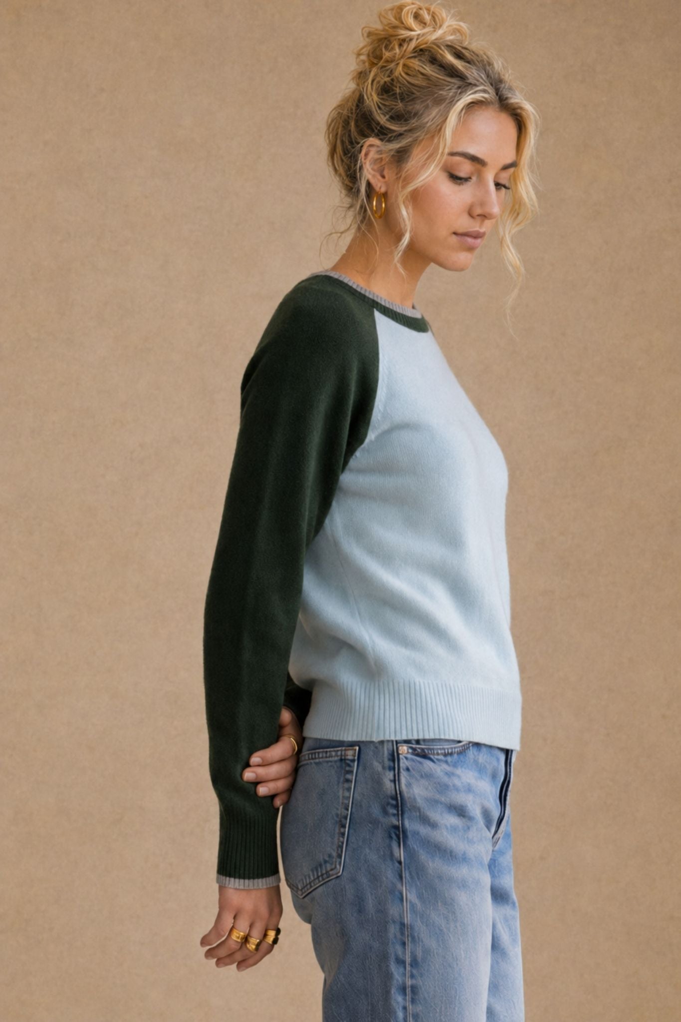 Proctor Cashmere Baseball Pullover