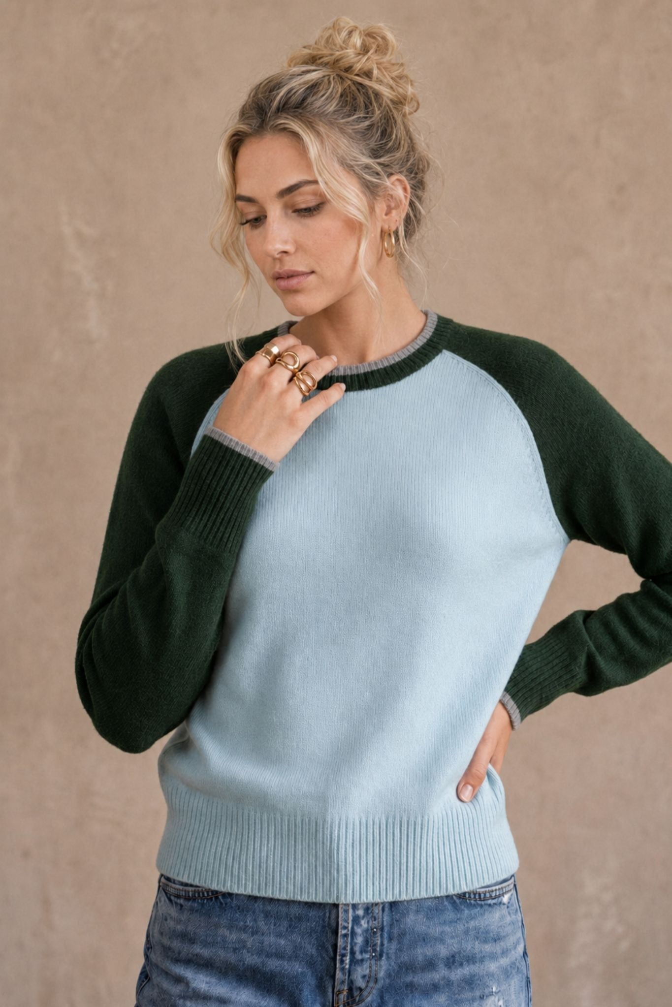 Proctor Cashmere Baseball Pullover