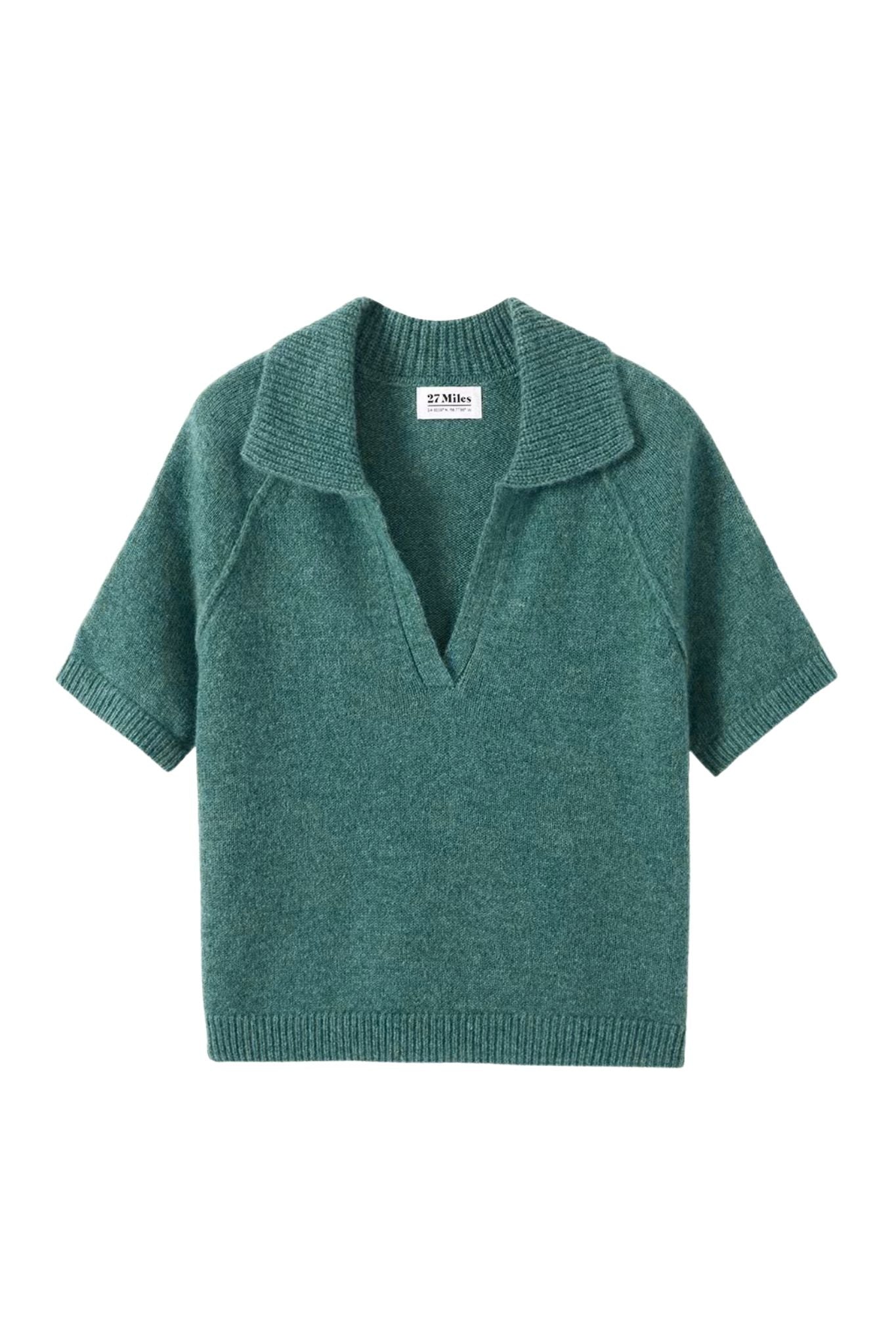 Jordana Cashmere Short Sleeve Polo