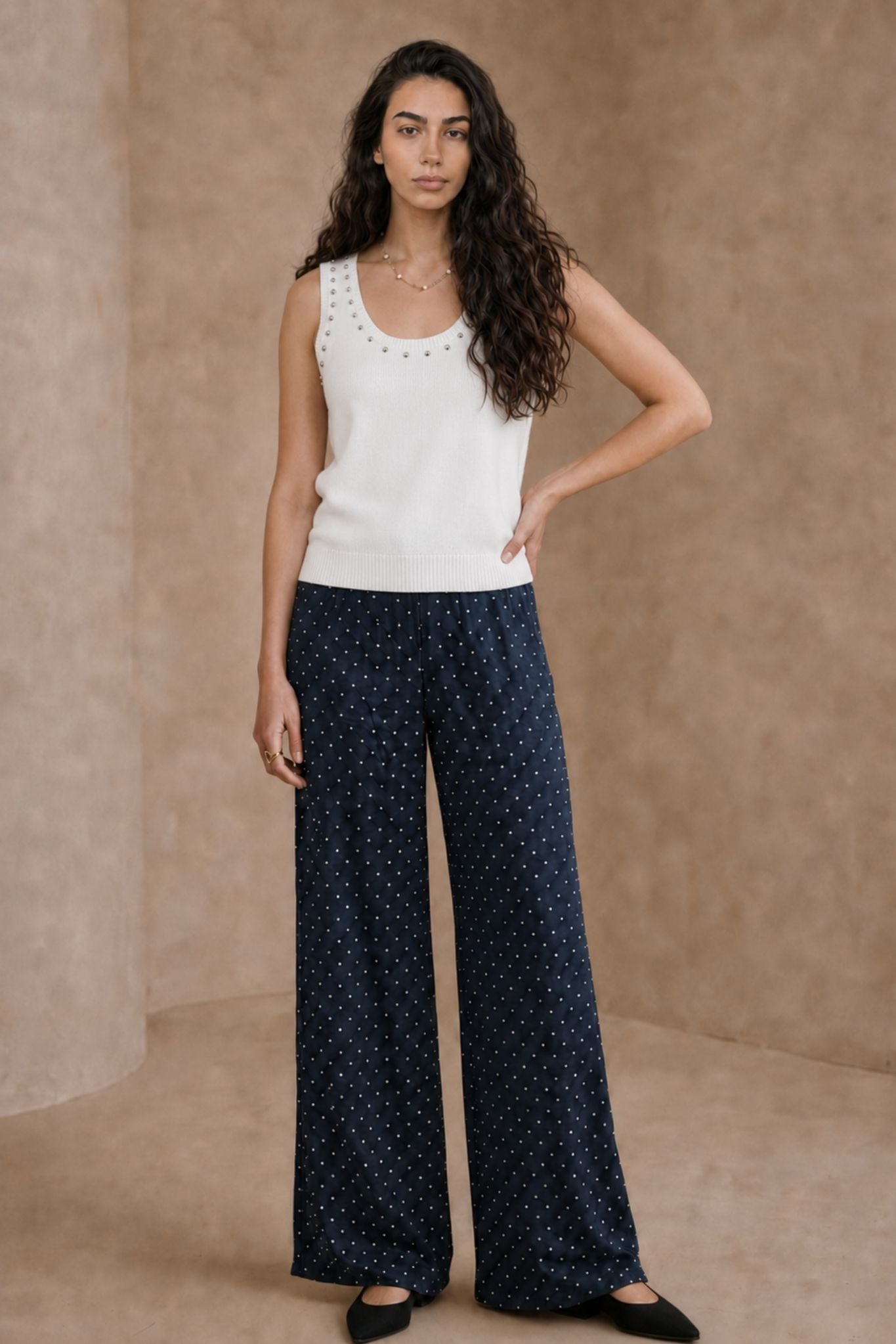 Akira Polka Dot Silk Pant