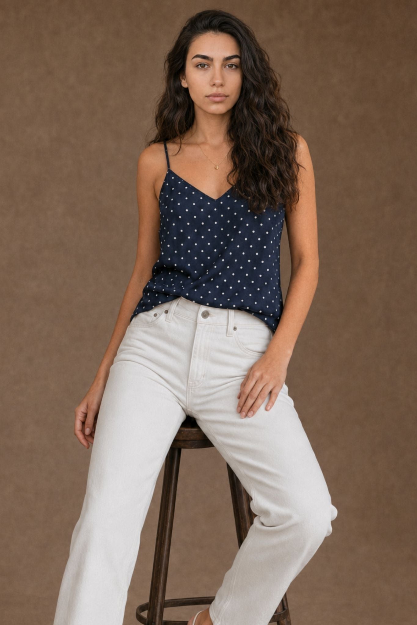 Ale Polka Dot Silk Cami