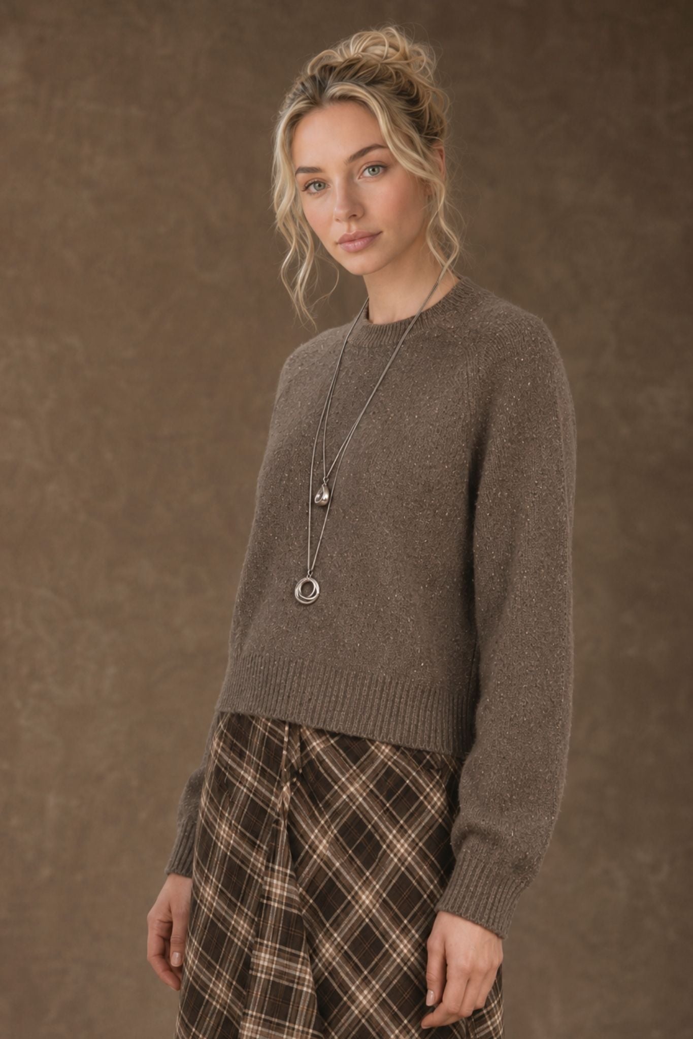 Alyson Cropped Cashmere Crewneck