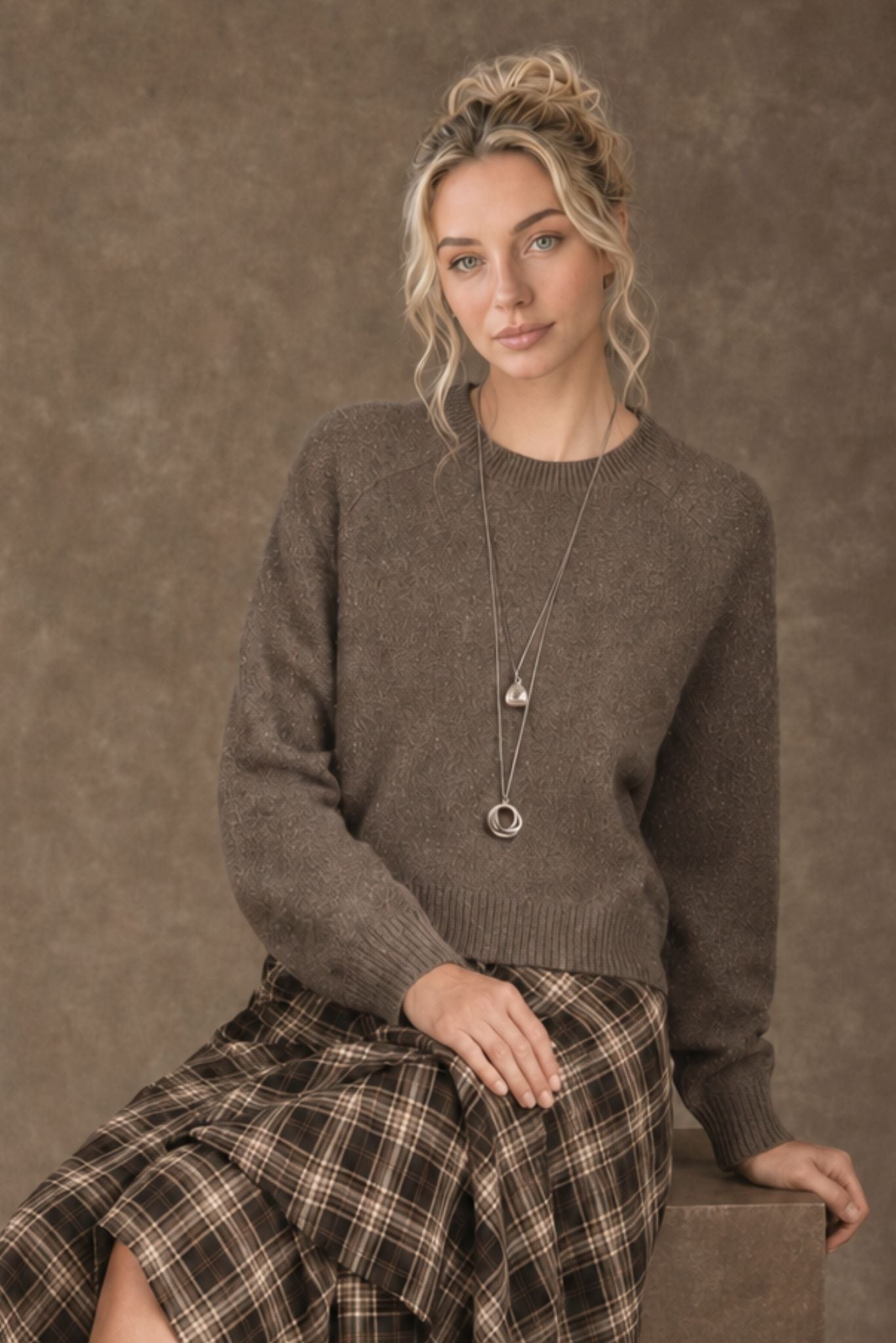 Alyson Cropped Cashmere Crewneck