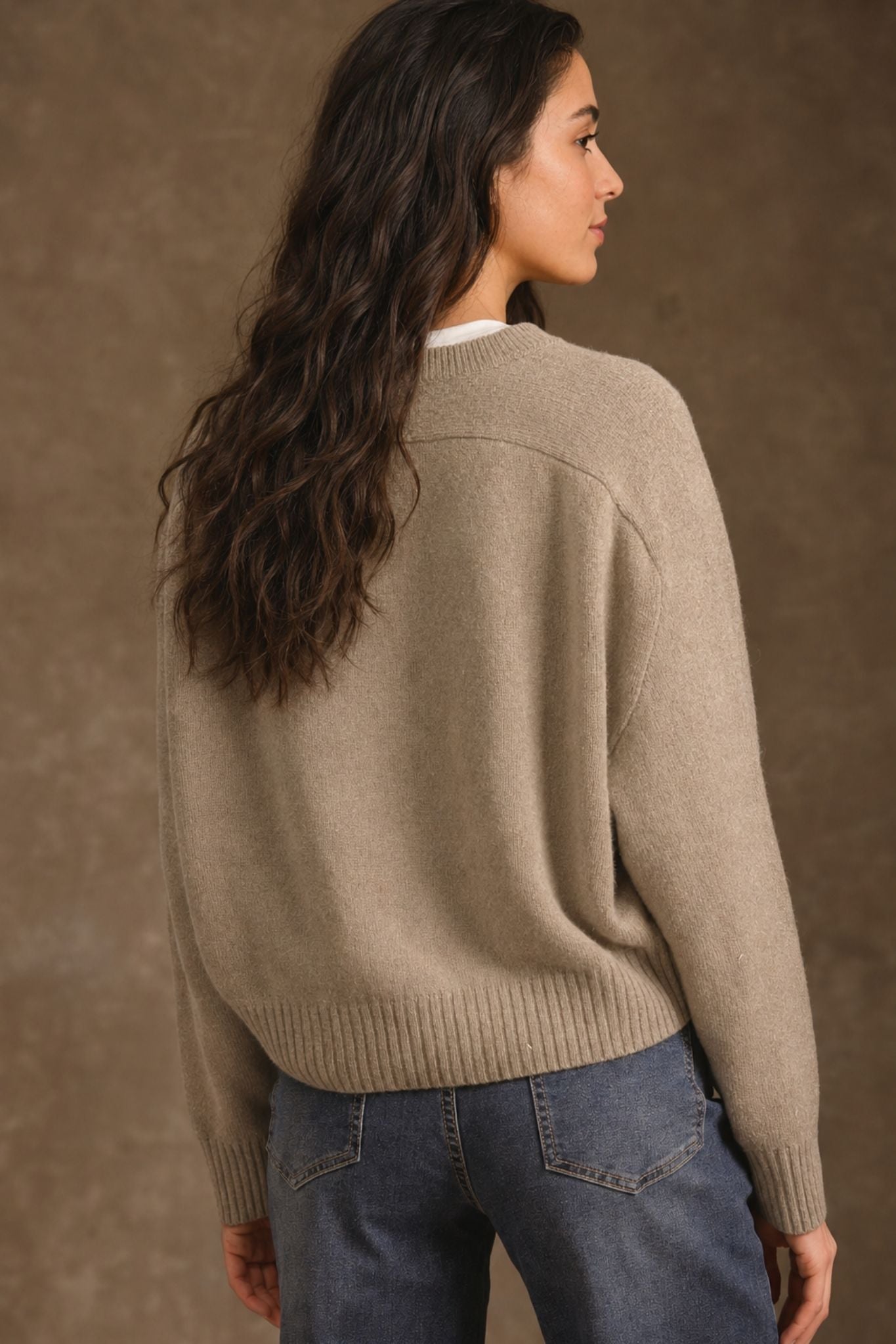 Crystal Women's Cashmere V Neck Pullover