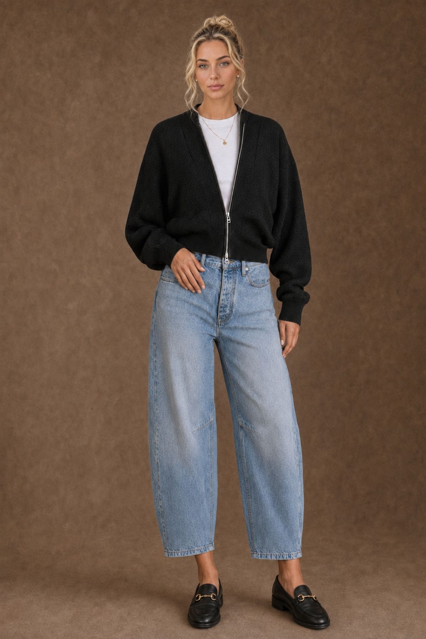 Gayle Cashmere Blend Zip Cardigan