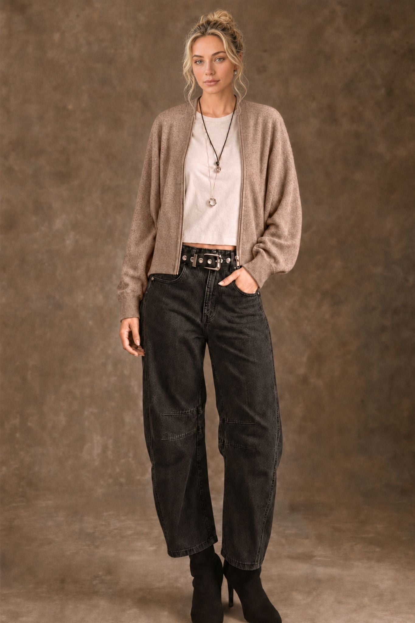 Gayle Cashmere Blend Zip Cardigan