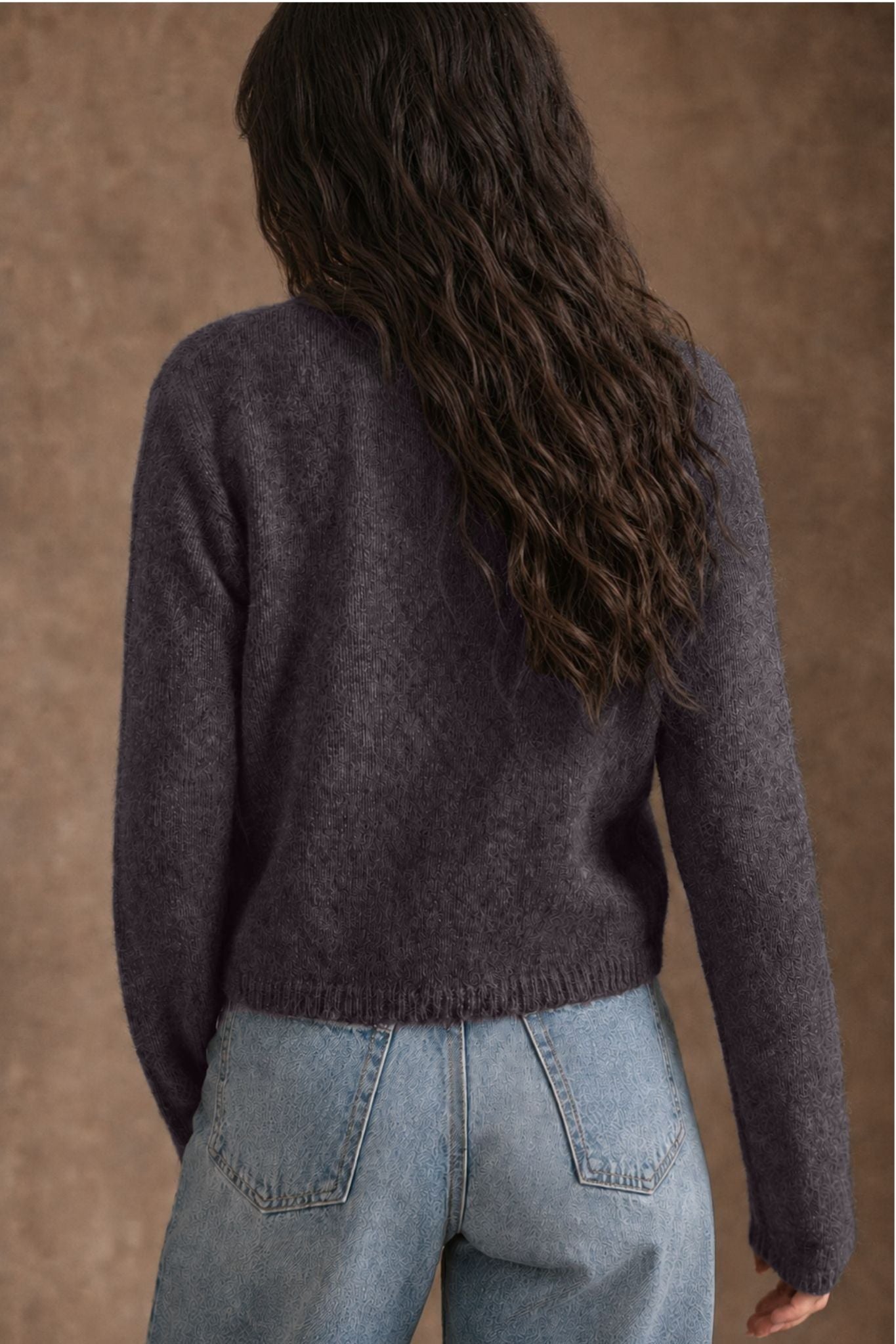 Wynn Cashmere Cable Crew Neck Cardigan