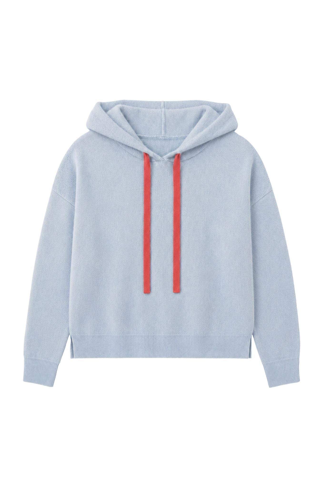 Reva Cashmere Contrast Heart Pullover Hoodie