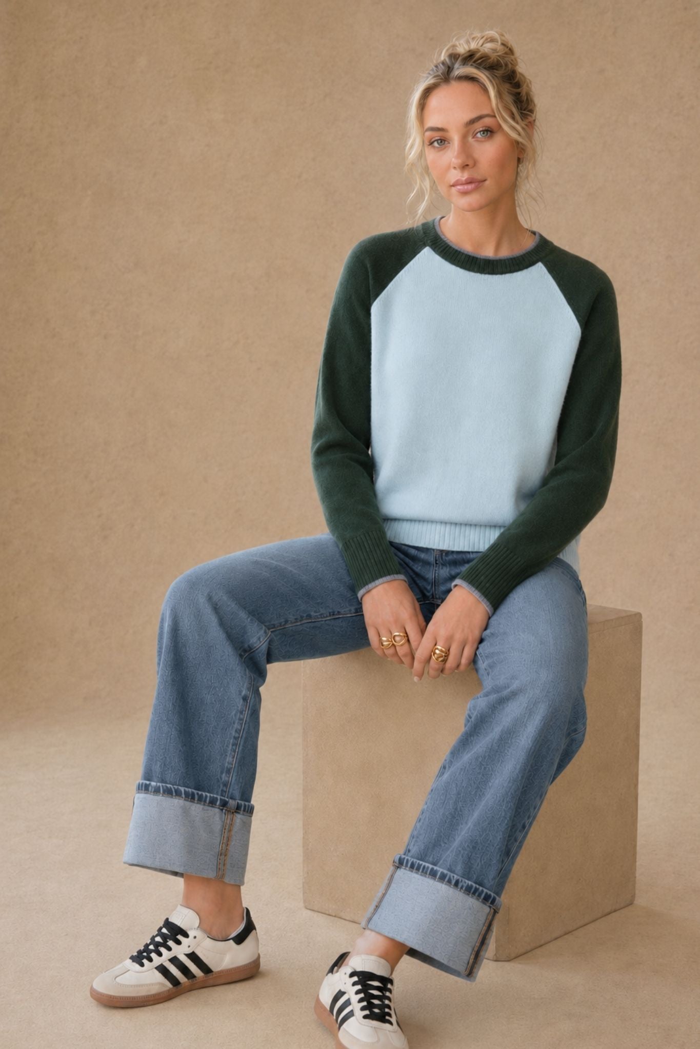 Proctor Cashmere Baseball Pullover