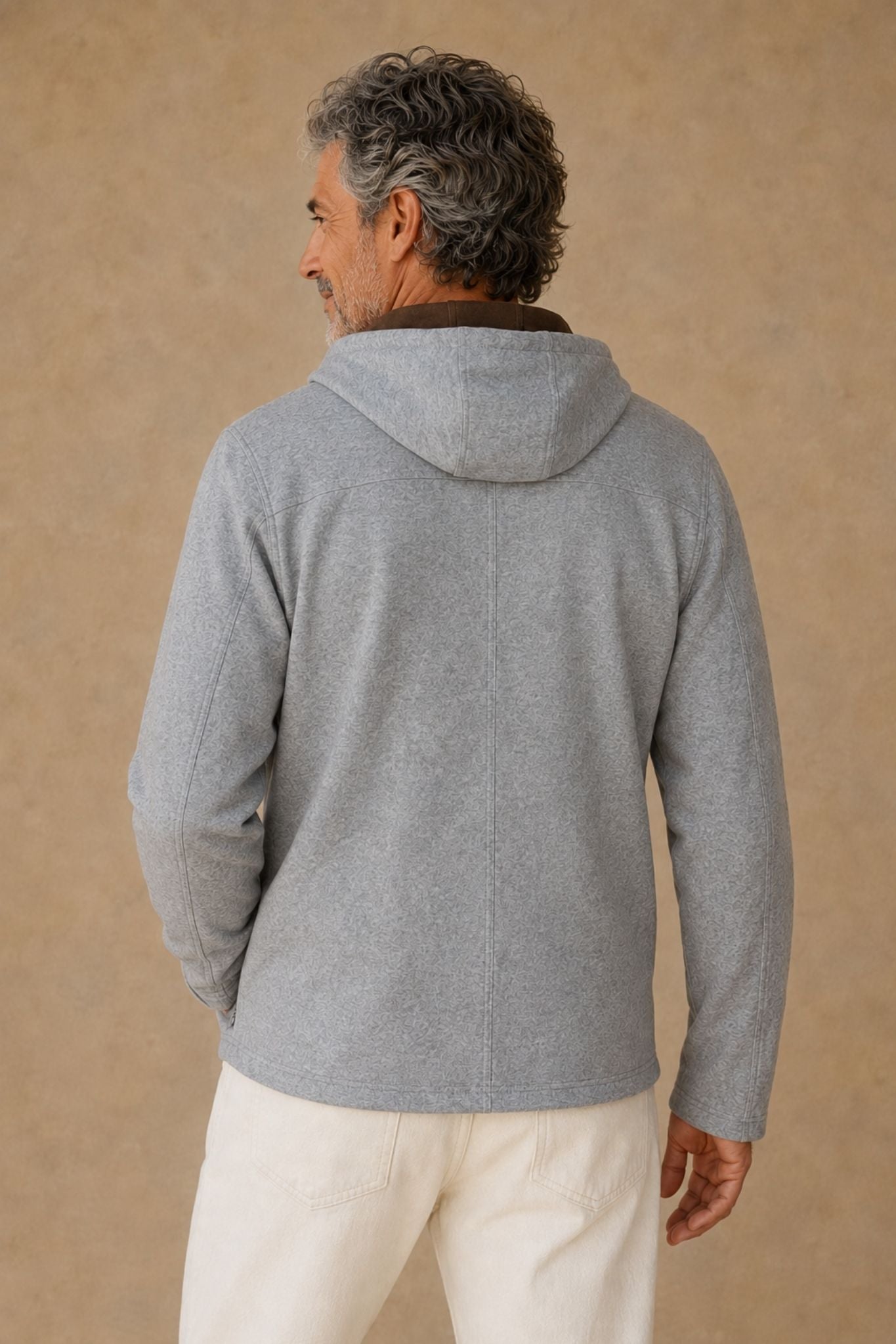 Motti Men's Reversible Suede/Wool Hoodie Jackiet