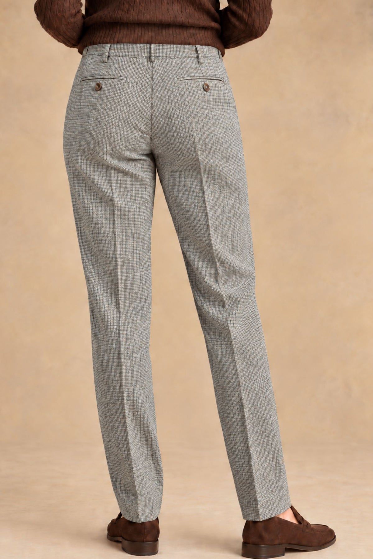 V-TIPI-12957 Vallorani Tipi Women's Tapered Plaid Pant