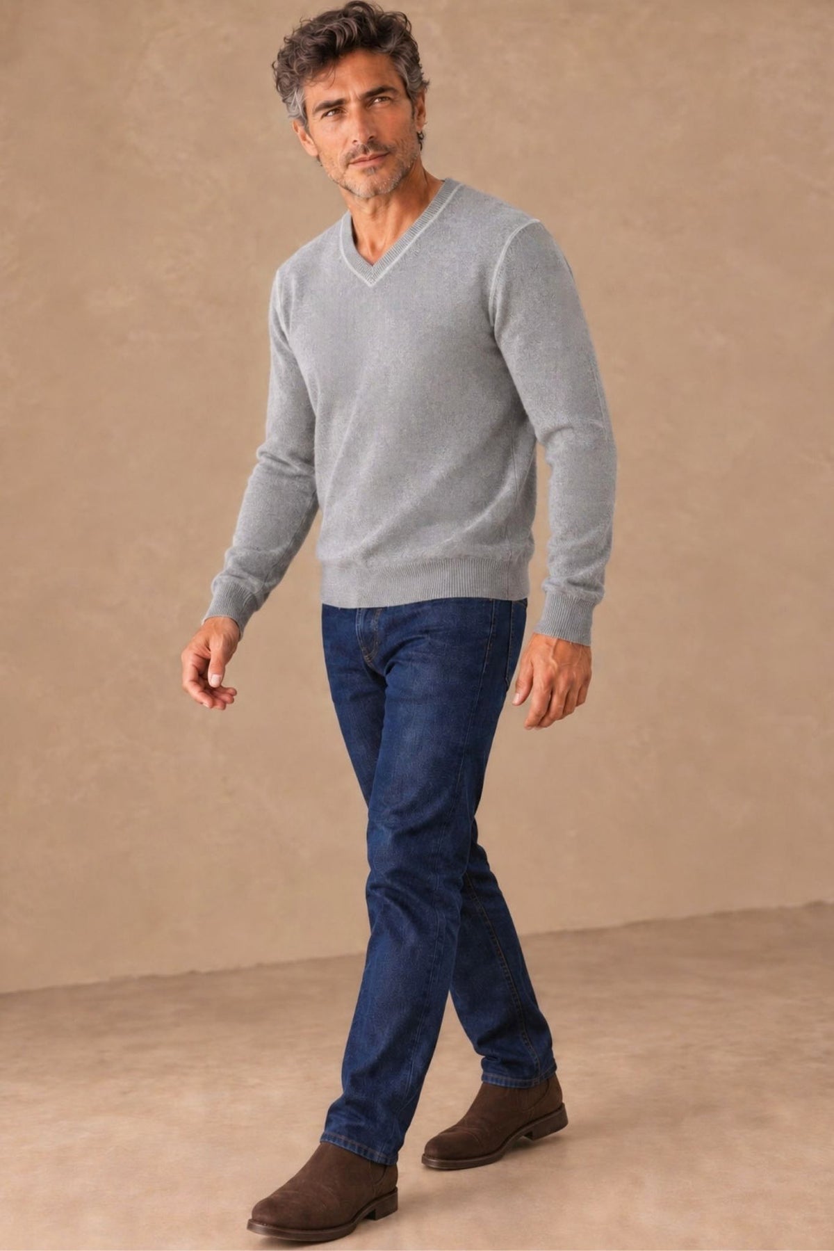 Rudolfo Men's Cashmere V Neck