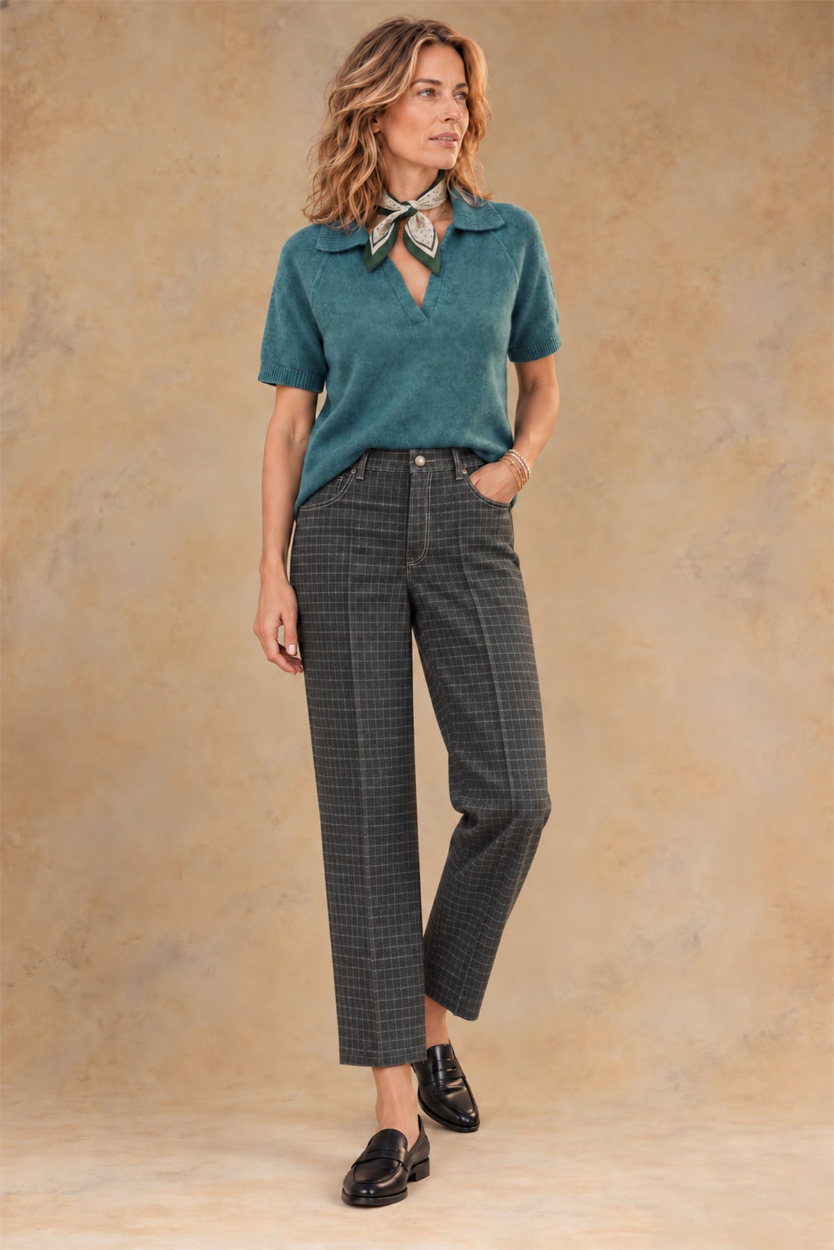 Jordana Cashmere Short Sleeve Polo