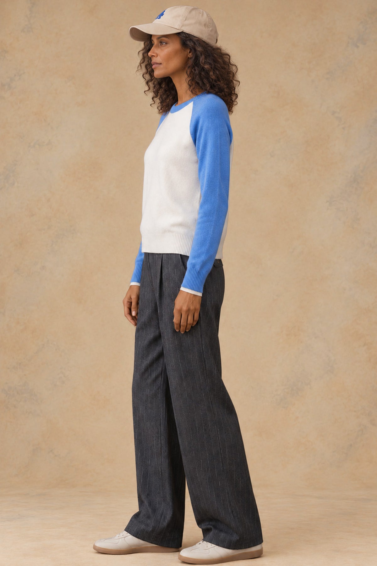 Proctor Cashmere Baseball Pullover