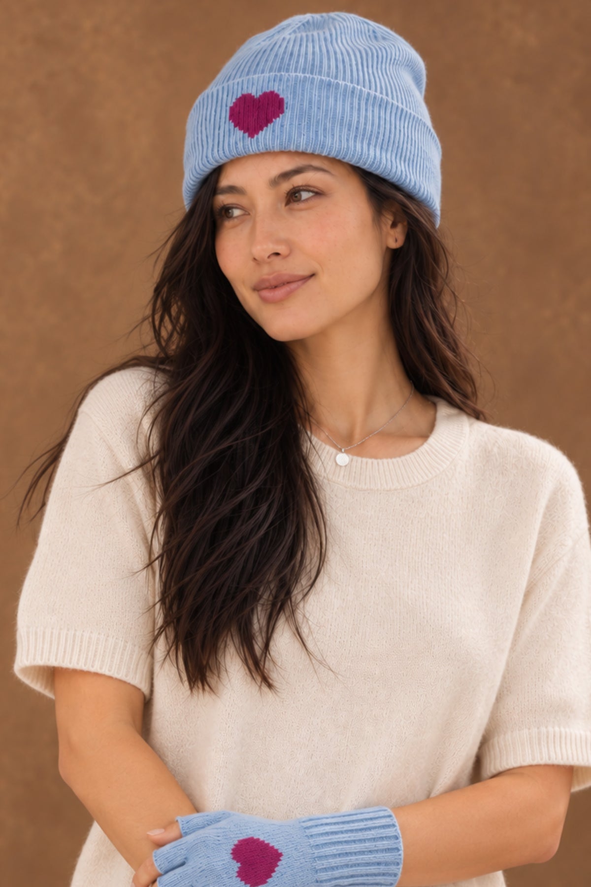 Scarlett Cashmere Heart Beanie