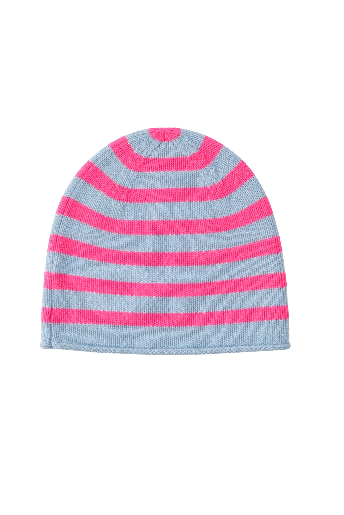 Elsa Beanie Cashmere Contrast-Stripe Beanie