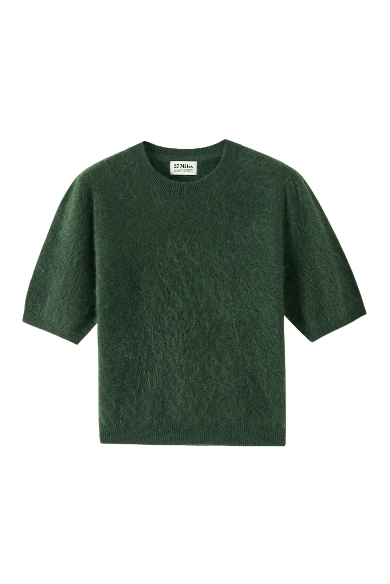 Bren Cashmere  Short Sleeve Crew