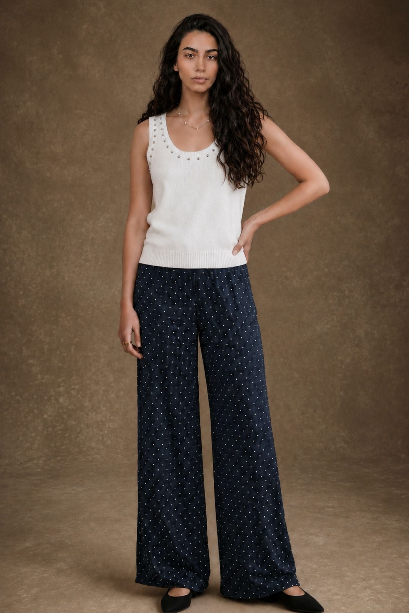 Akira Polka Dot Silk Pant