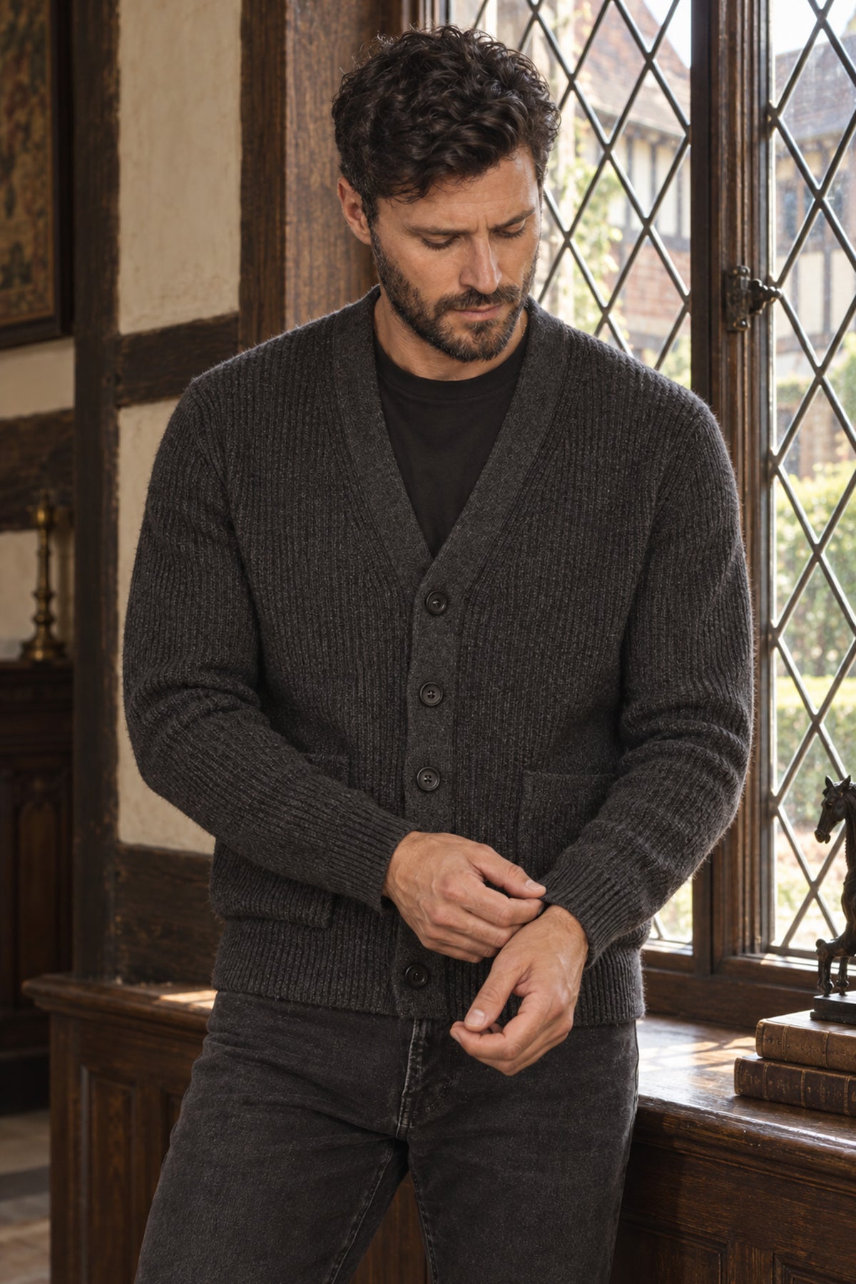 Angelo Men's Textured Cardigan