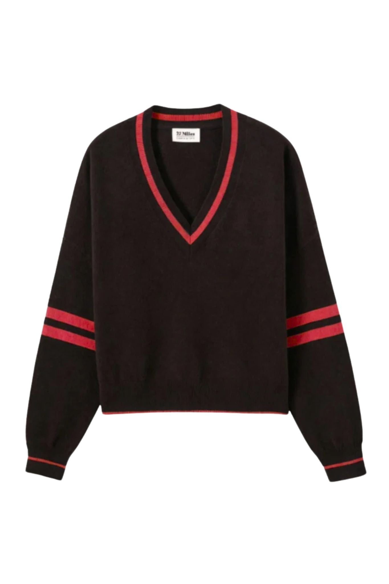 Ashley Cashmere Varsity V Neck