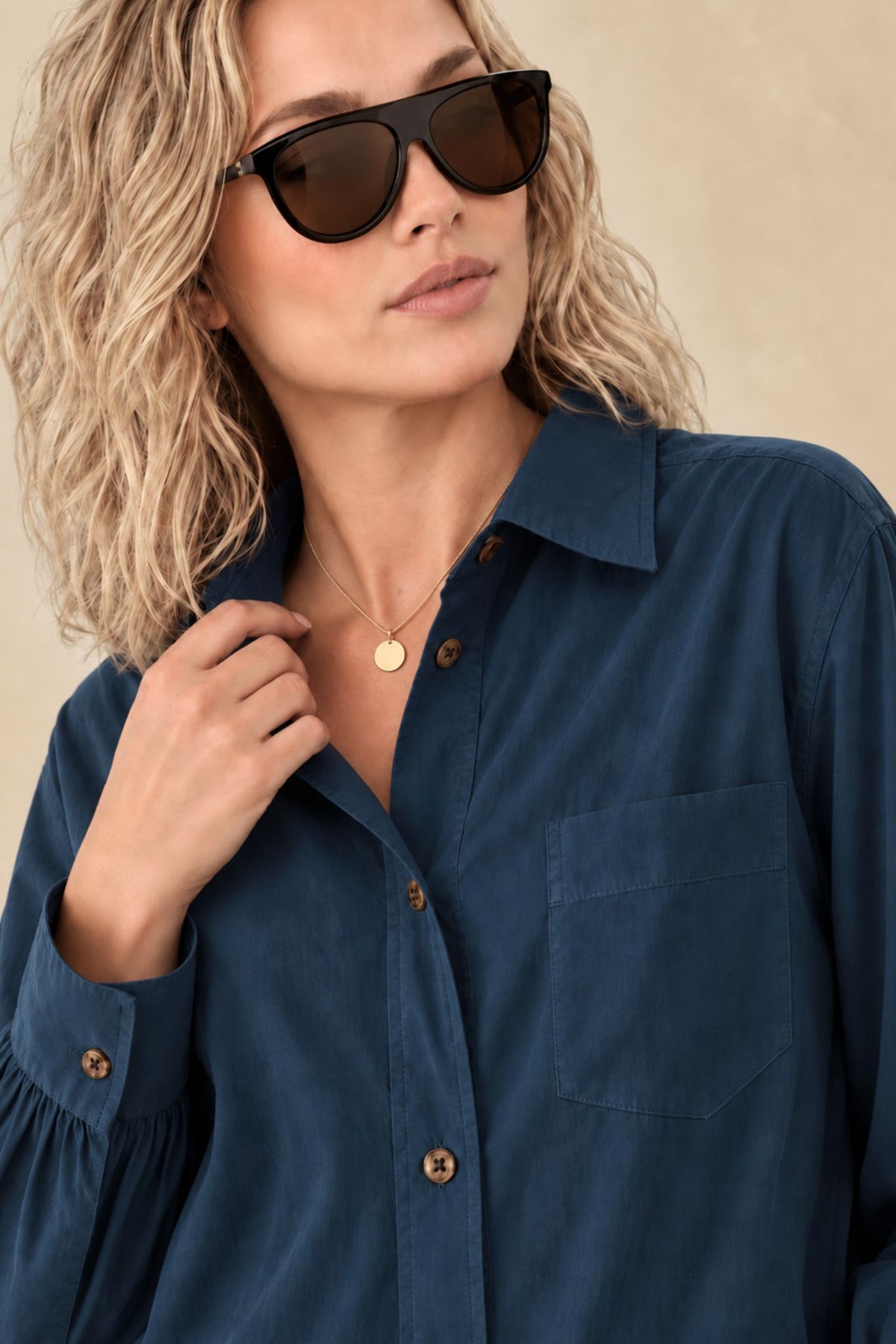 Ashlyn Cropped Boxy Cotton Shirt
