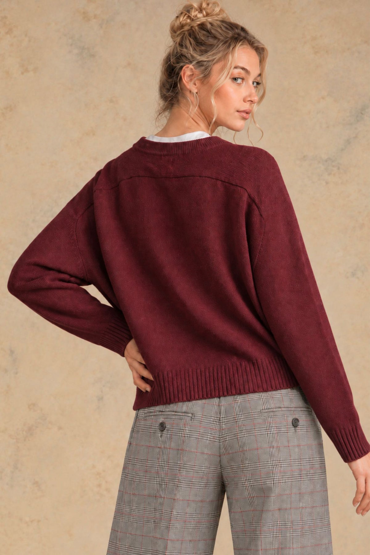 Crystal Women's Cashmere V Neck Pullover