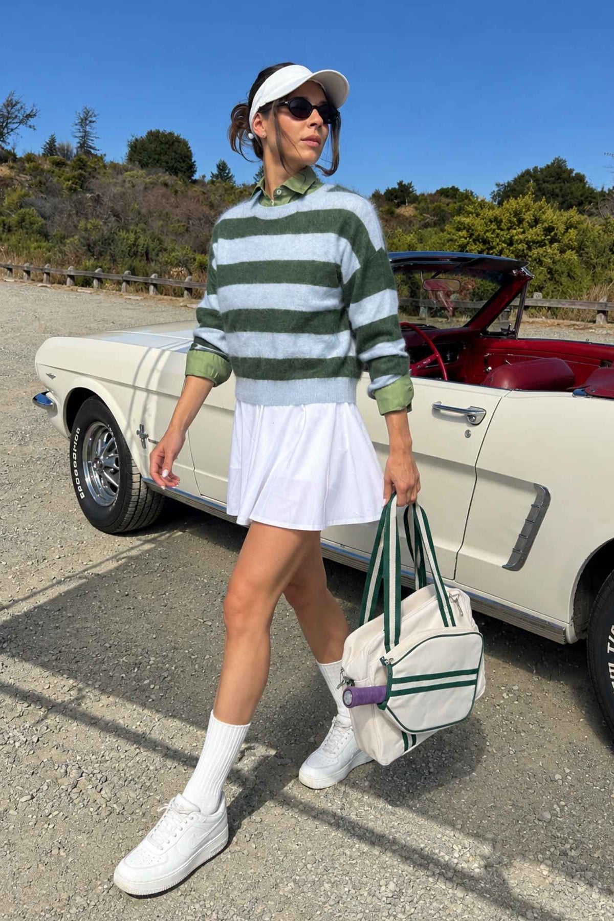Elidia Fuzzy Striped Cashmere Pullover