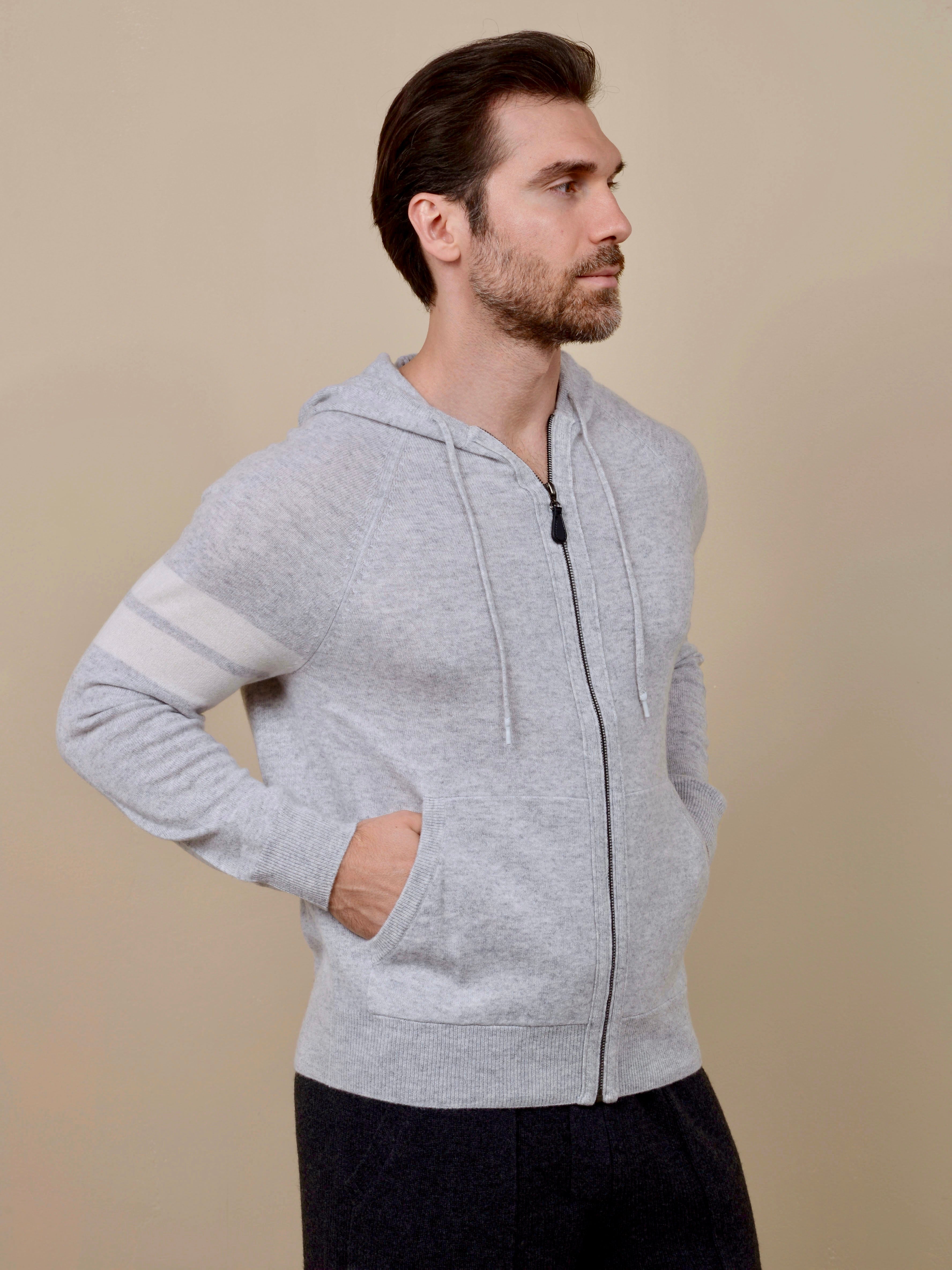 Zuma Men's Cashmere Zip Hoodie