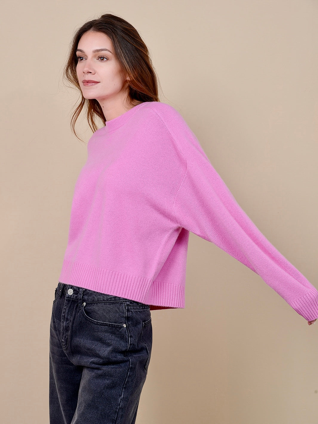 Iliana Cashmere Boxy Crewneck