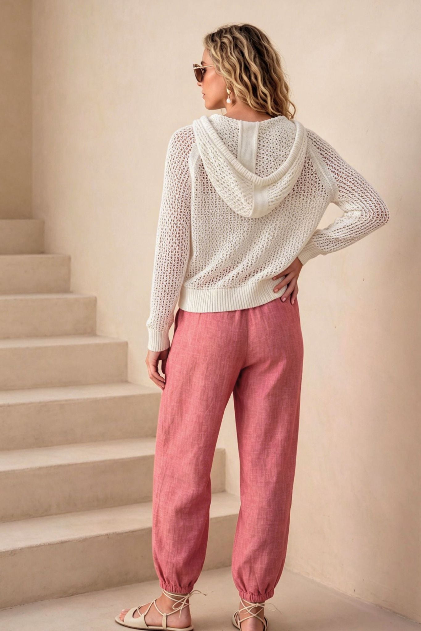 Irene Linen Cropped Jogger