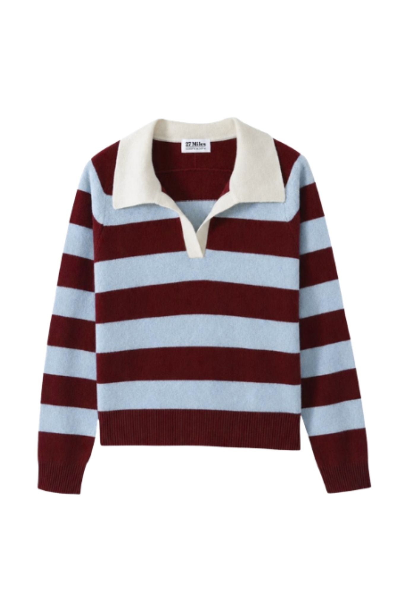 Maxine Cashmere Striped Polo