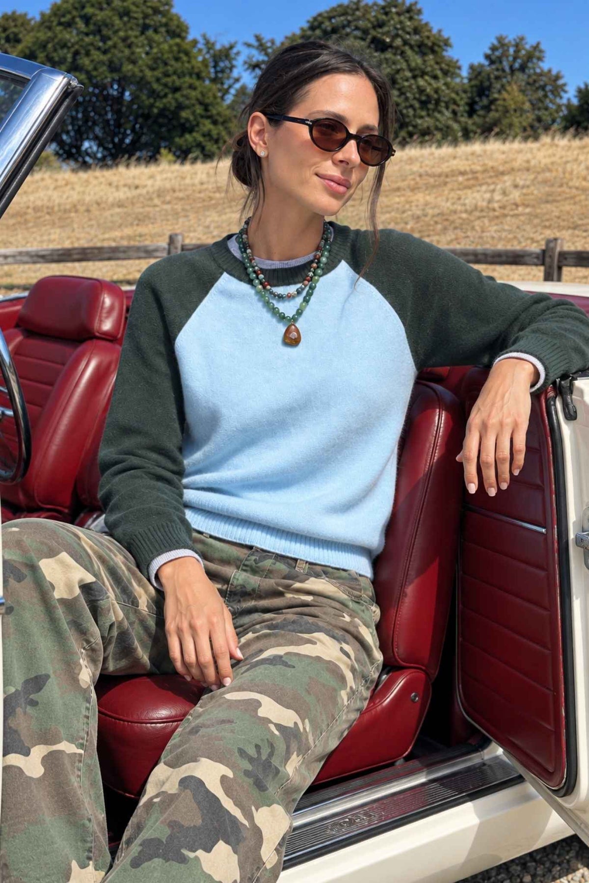Proctor Cashmere Baseball Pullover