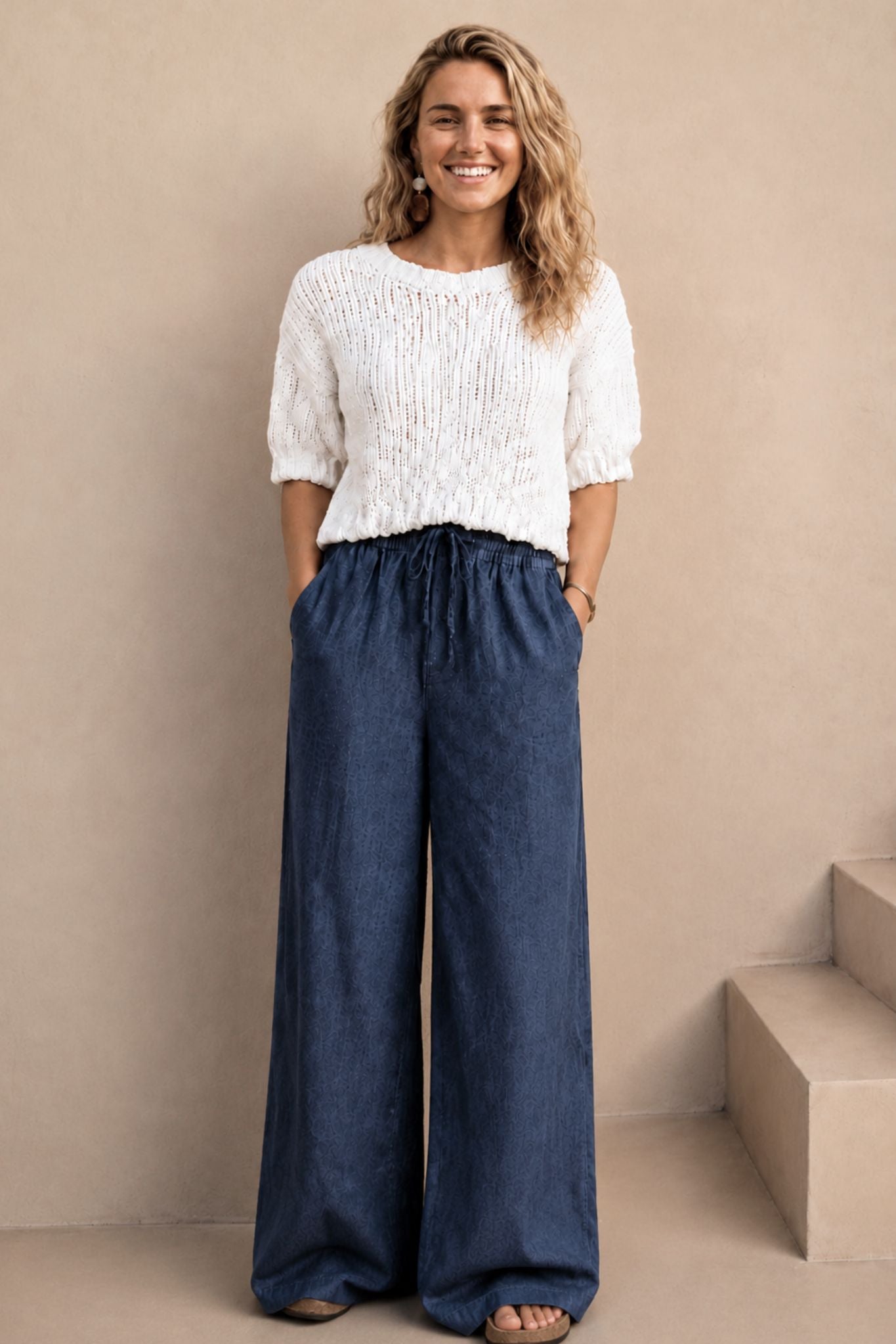 Ravello Wide Leg Linen Pant