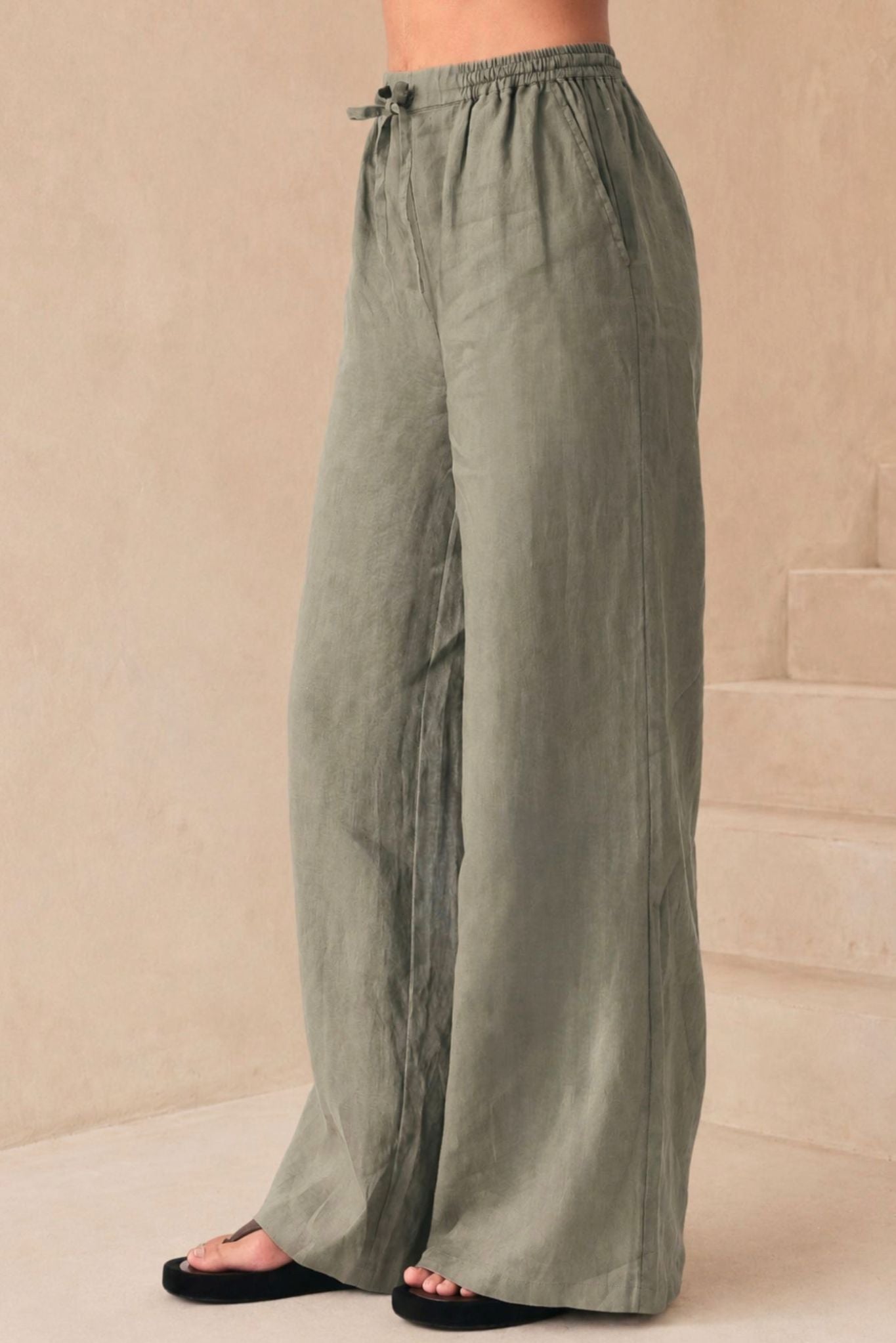 Ravello Wide Leg Linen Pant