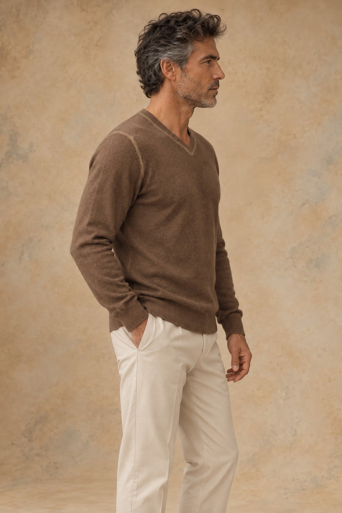 Rudolfo Men's Cashmere V Neck